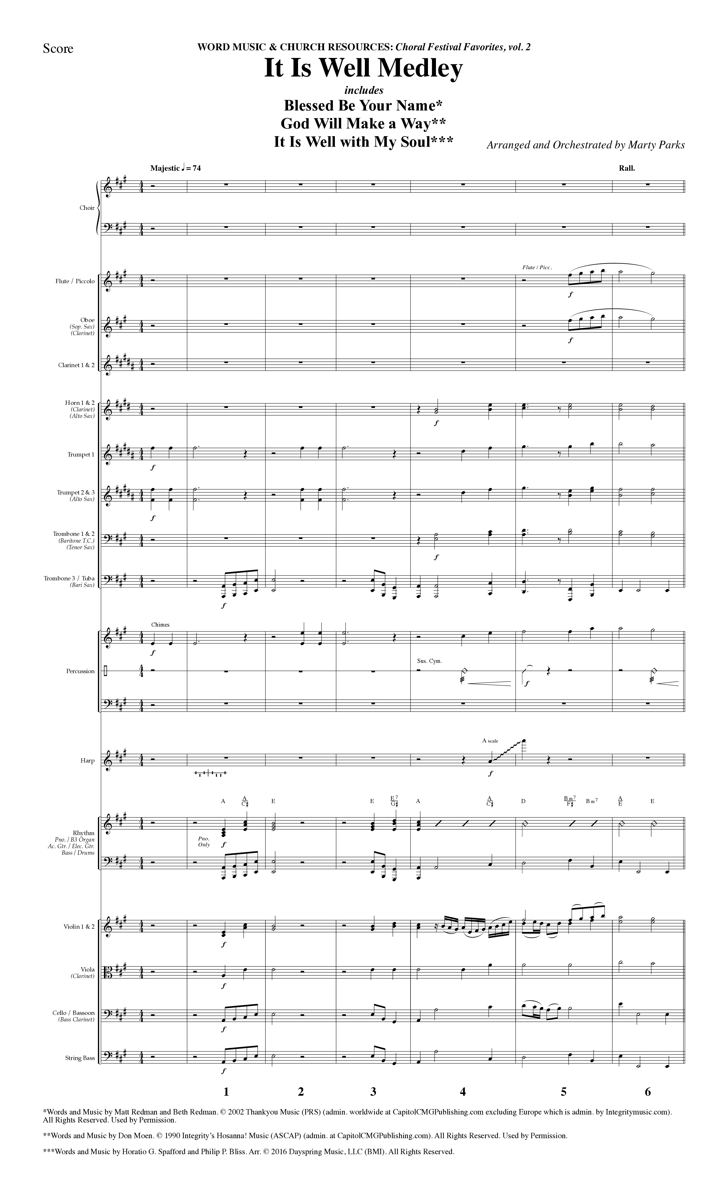 Choral Festival Favorites Vol 2 (10 Song Choral Collection) Song 10 (Orchestration) (Word Music Choral / Arr. Marty Parks)