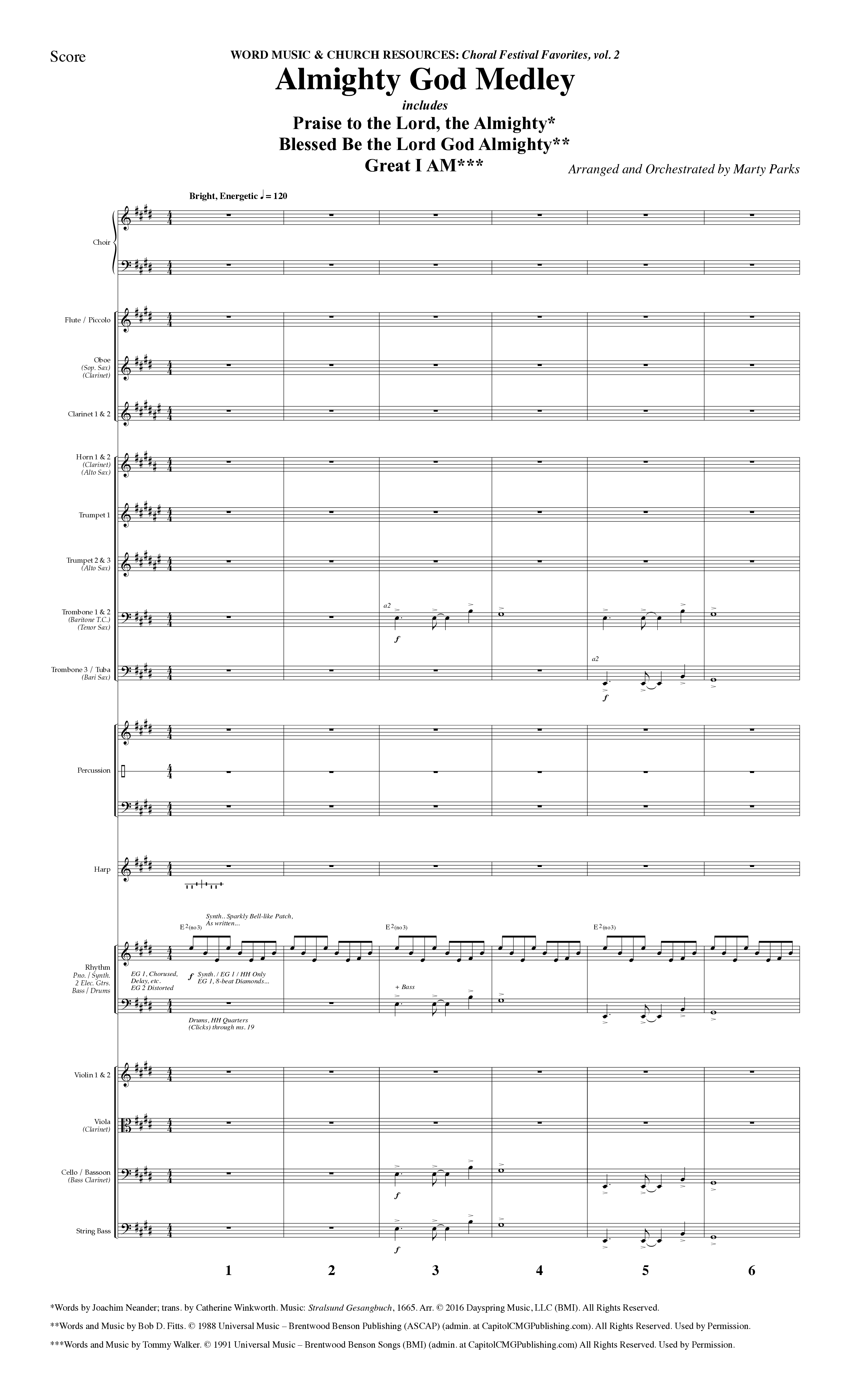 Choral Festival Favorites Vol 2 (10 Song Choral Collection) Orchestrations (SATB) (Word Music Choral / Arr. Marty Parks)