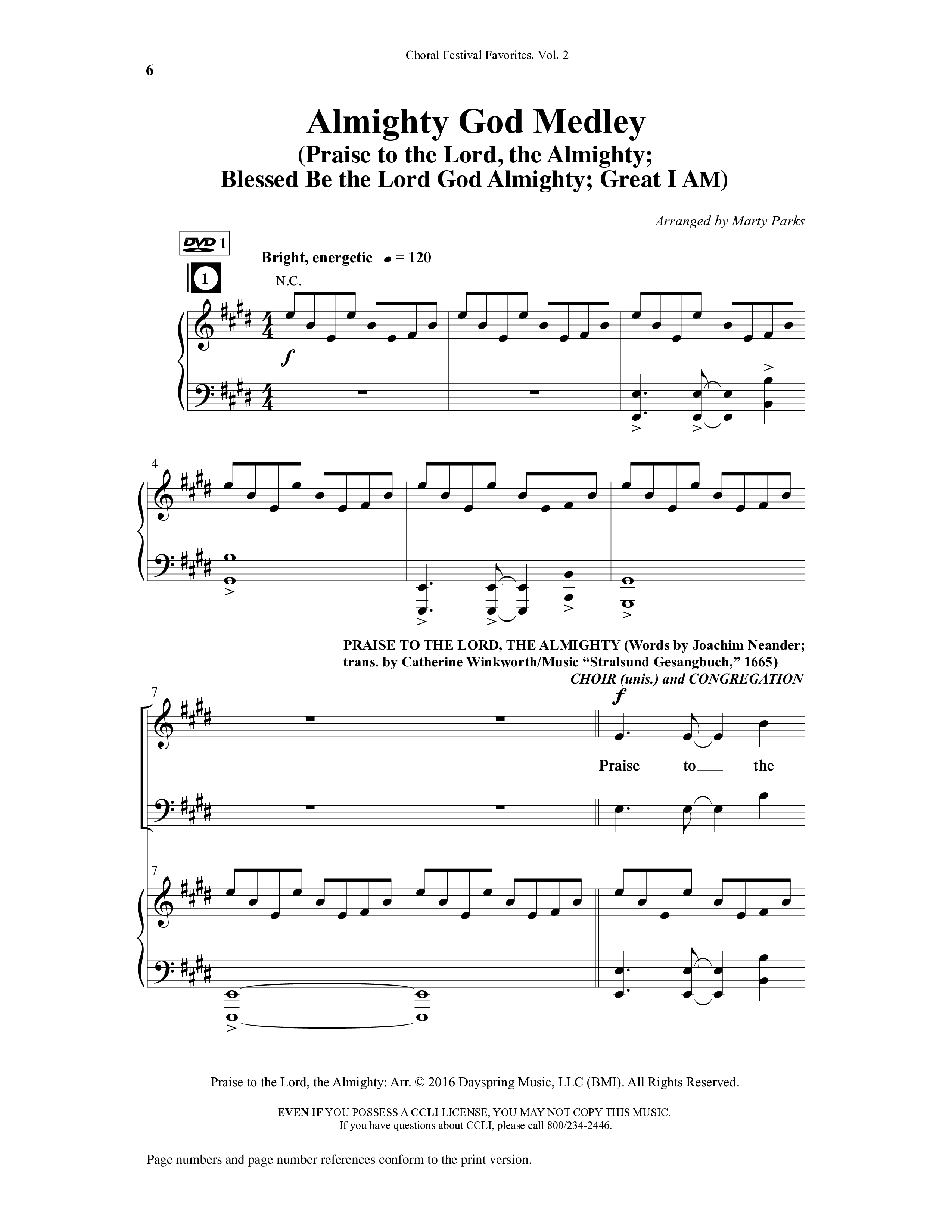 Choral Festival Favorites Vol 2 (10 Song Choral Collection) Song 1 (Piano SATB) (Word Music Choral / Arr. Marty Parks)