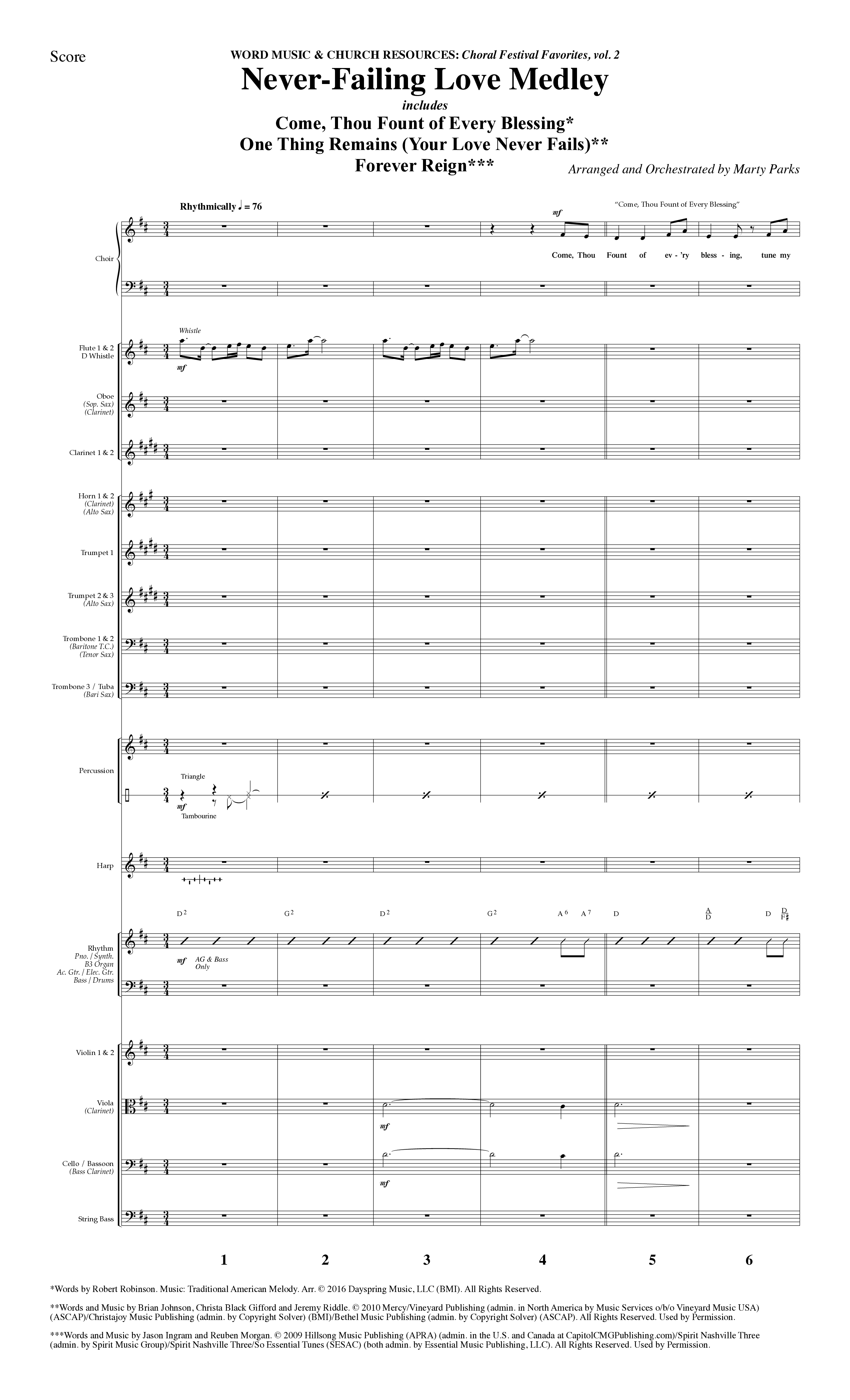 Choral Festival Favorites Vol 2 (10 Song Choral Collection) Song 2 (Orchestration) (Word Music Choral / Arr. Marty Parks)
