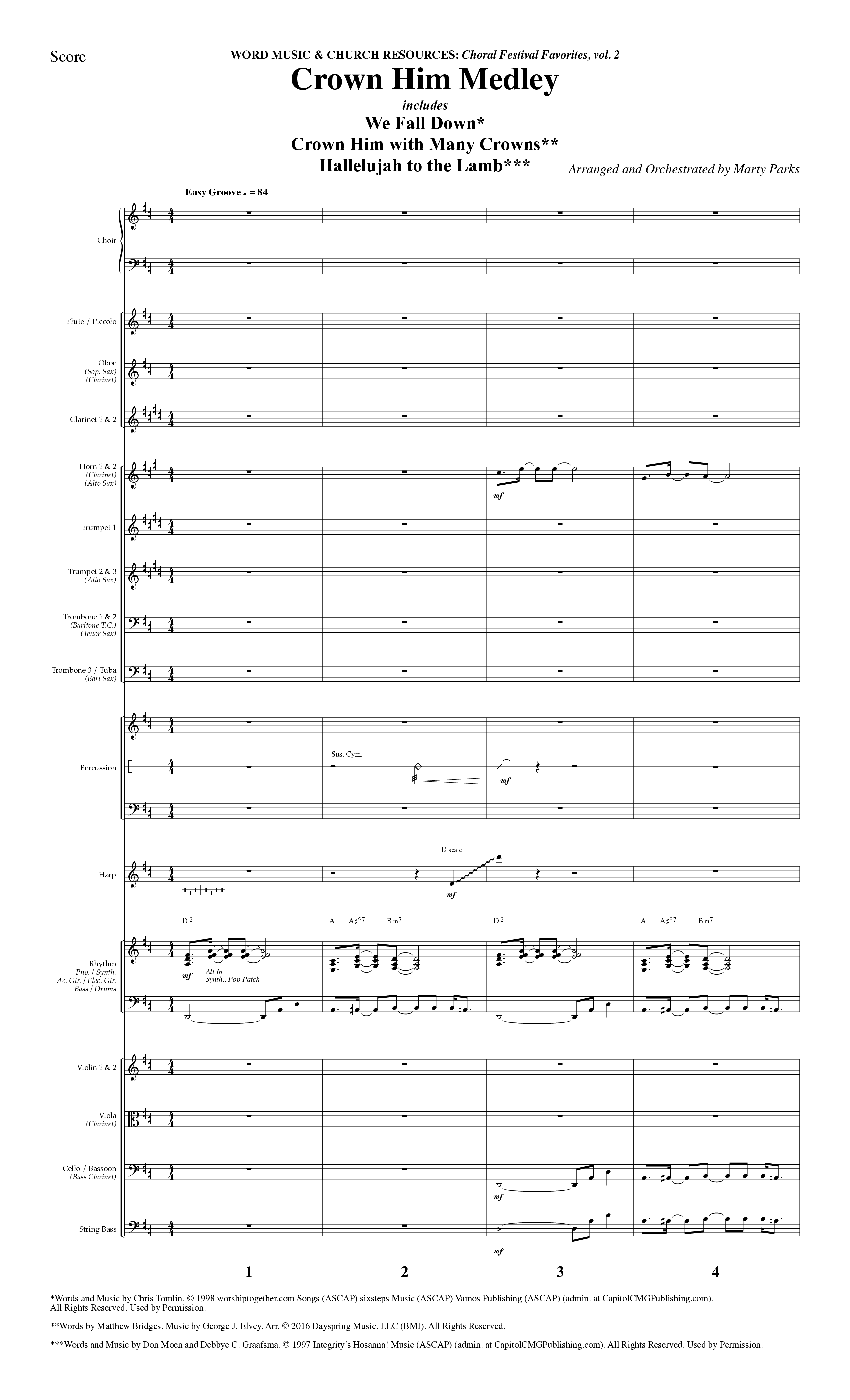 Choral Festival Favorites Vol 2 (10 Song Choral Collection) Song 3 (Orchestration) (Word Music Choral / Arr. Marty Parks)