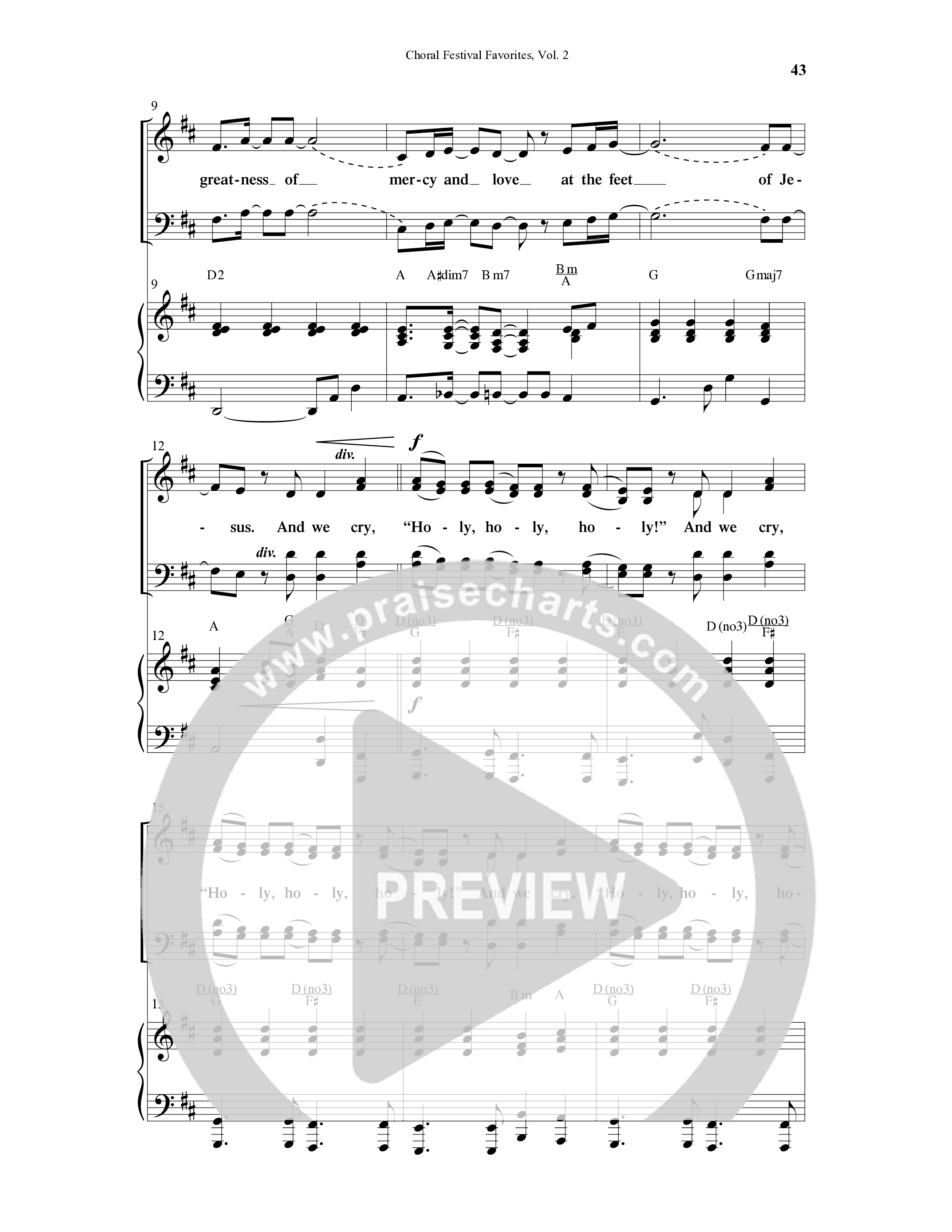 Choral Festival Favorites Vol 2 (10 Song Choral Collection) Song 3 (Piano SATB) (Word Music Choral / Arr. Marty Parks)