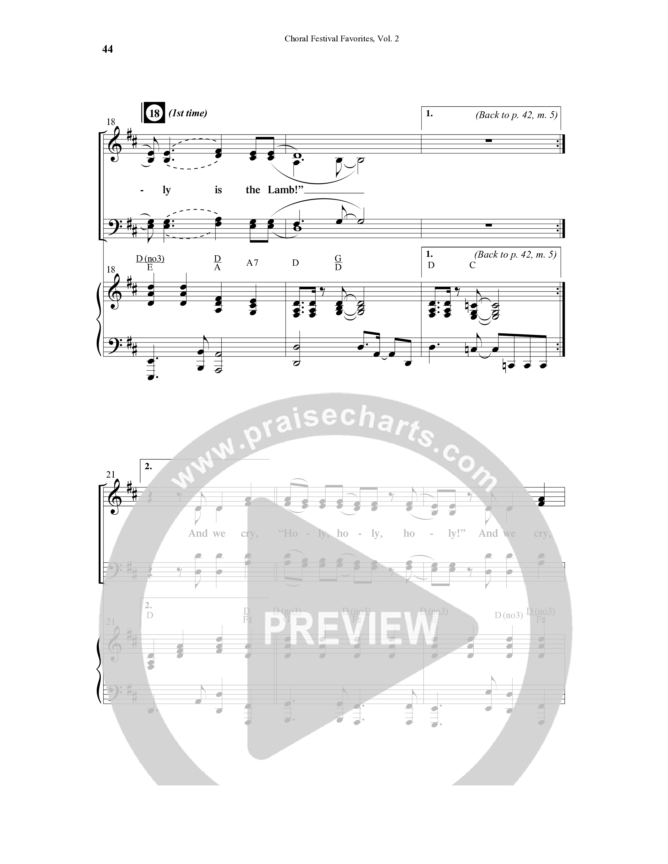 Choral Festival Favorites Vol 2 (10 Song Choral Collection) Song 3 (Piano SATB) (Word Music Choral / Arr. Marty Parks)