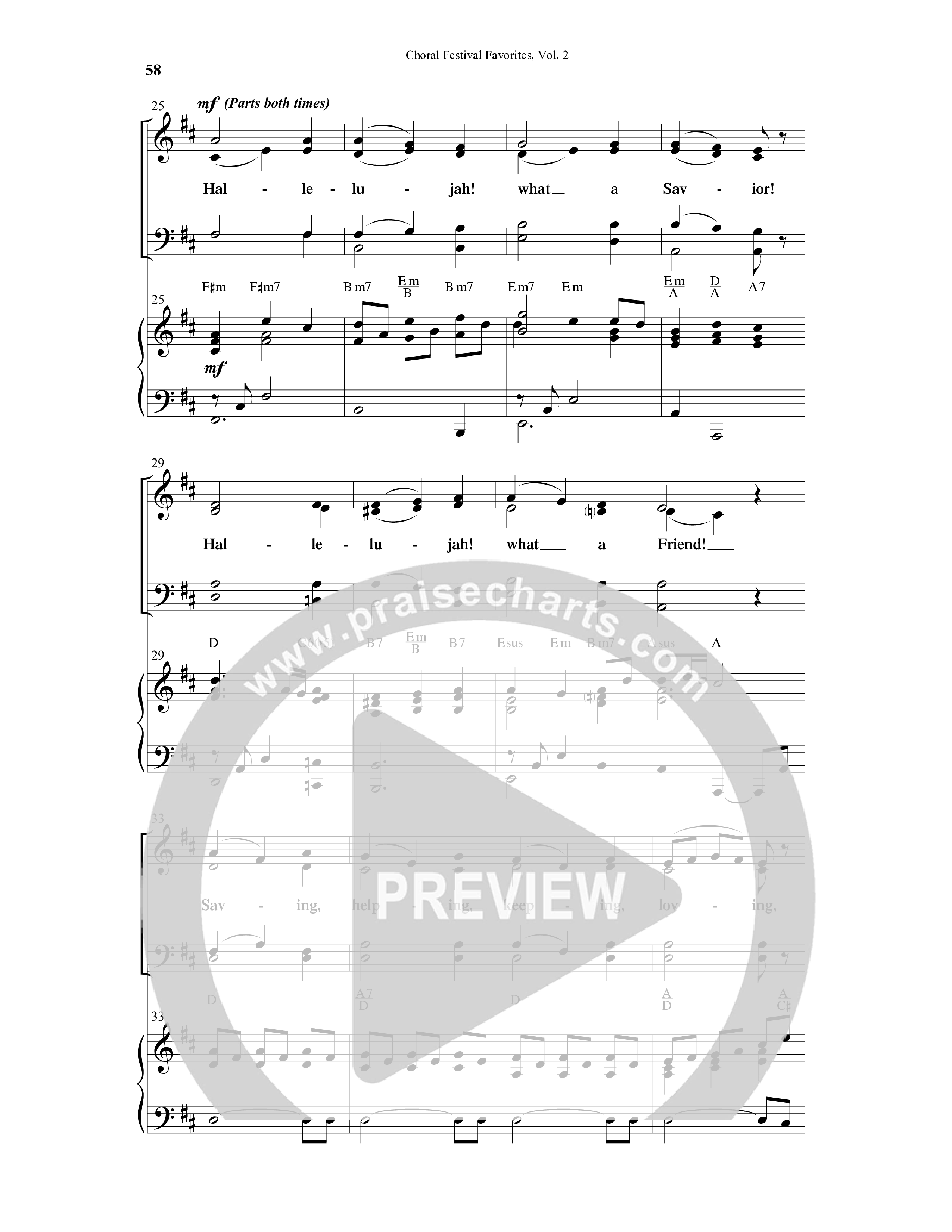 Choral Festival Favorites Vol 2 (10 Song Choral Collection) Song 4 (Piano SATB) (Word Music Choral / Arr. Marty Parks)