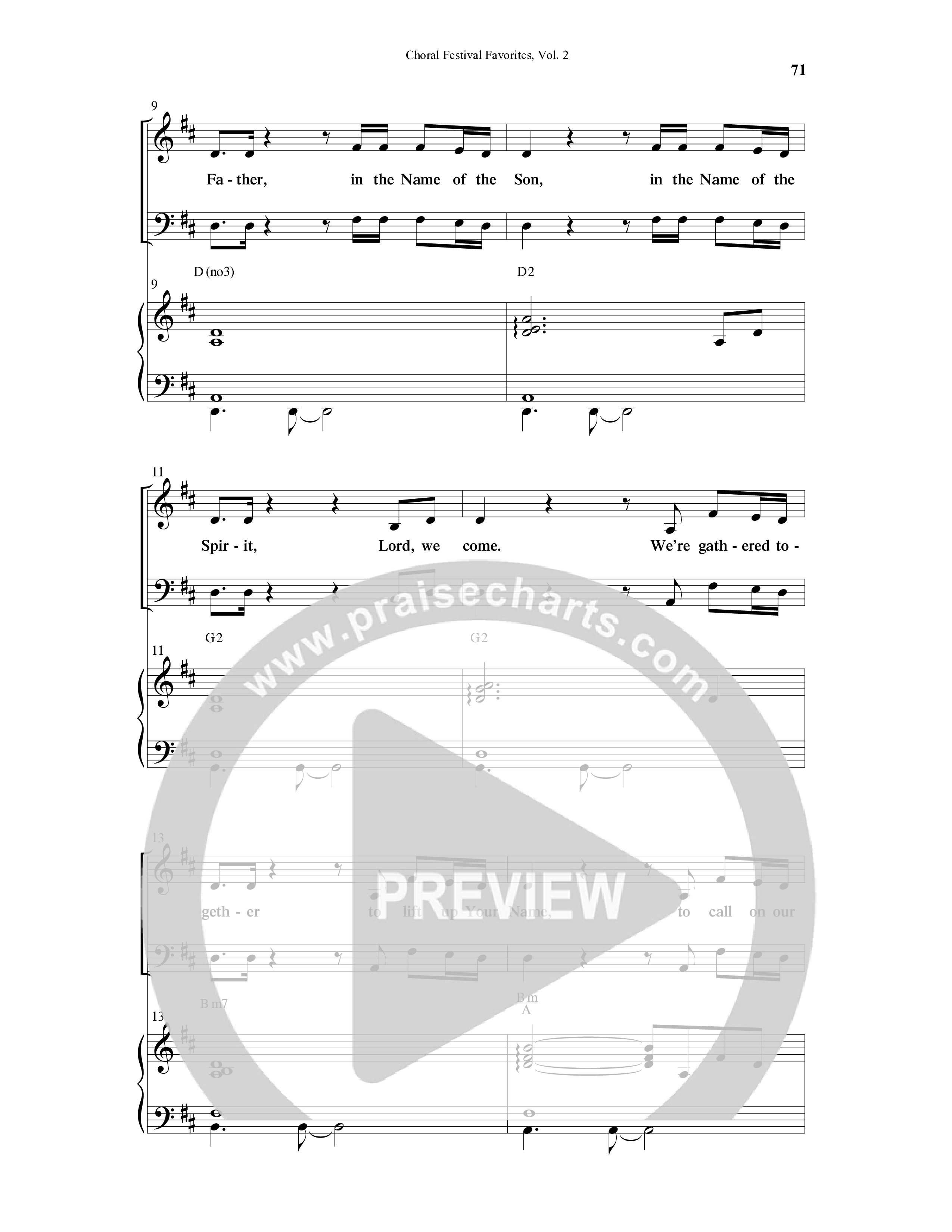 Choral Festival Favorites Vol 2 (10 Song Choral Collection) Song 5 (Piano SATB) (Word Music Choral / Arr. Marty Parks)