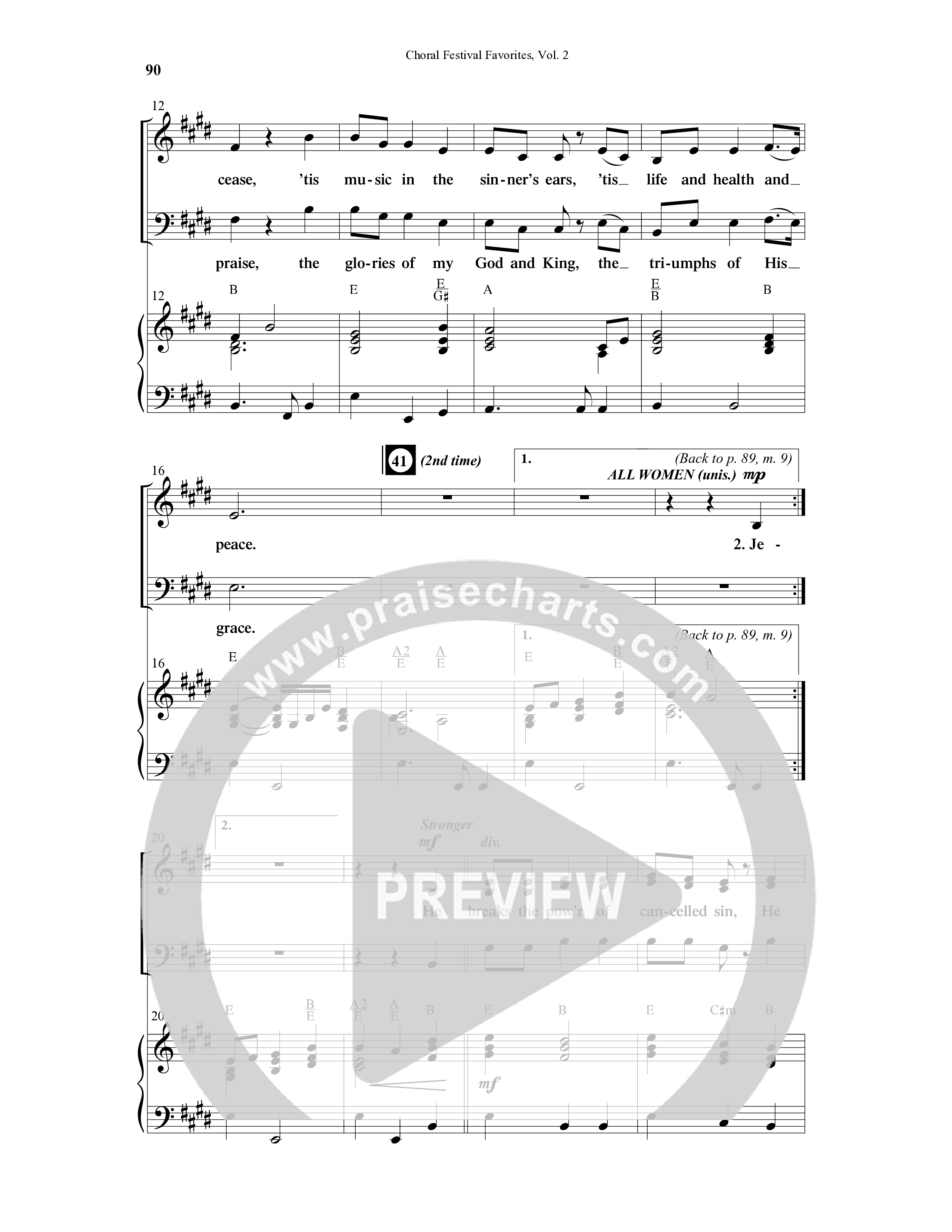 Choral Festival Favorites Vol 2 (10 Song Choral Collection) Song 6 (Piano SATB) (Word Music Choral / Arr. Marty Parks)