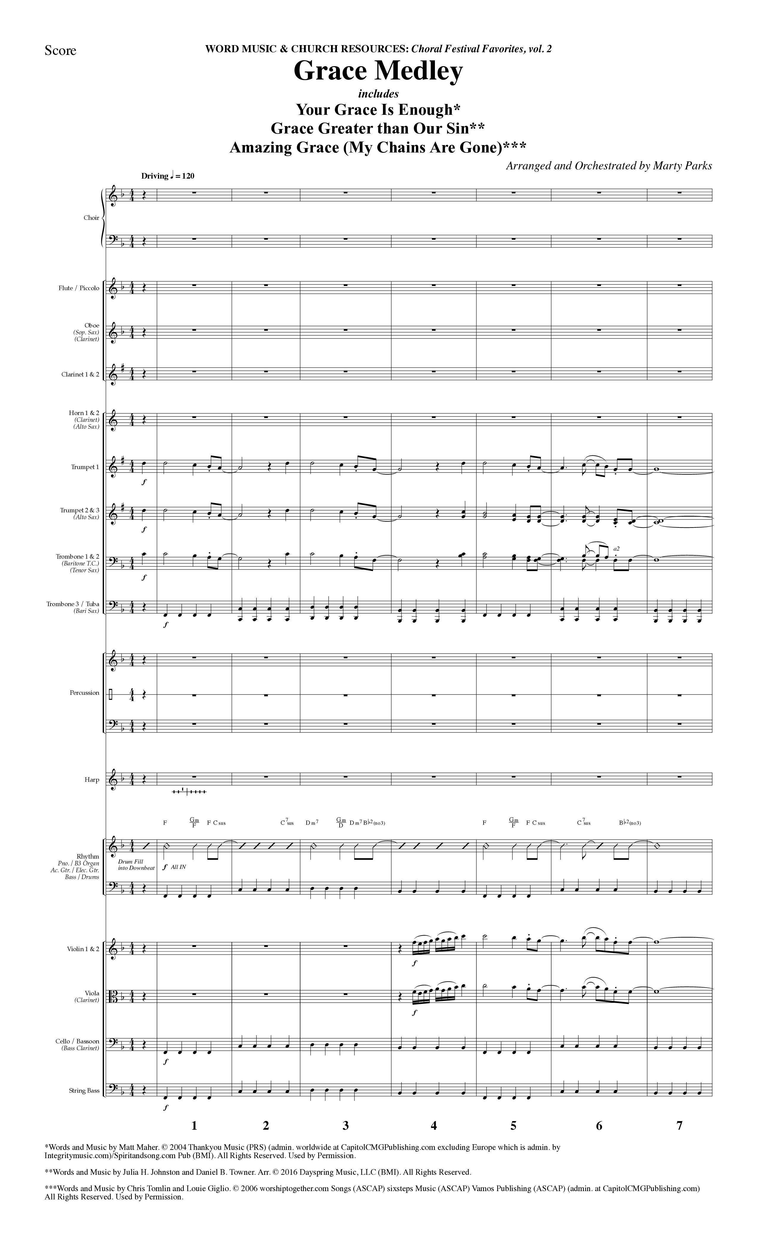 Choral Festival Favorites Vol 2 (10 Song Choral Collection) Song 7 (Orchestration) (Word Music Choral / Arr. Marty Parks)
