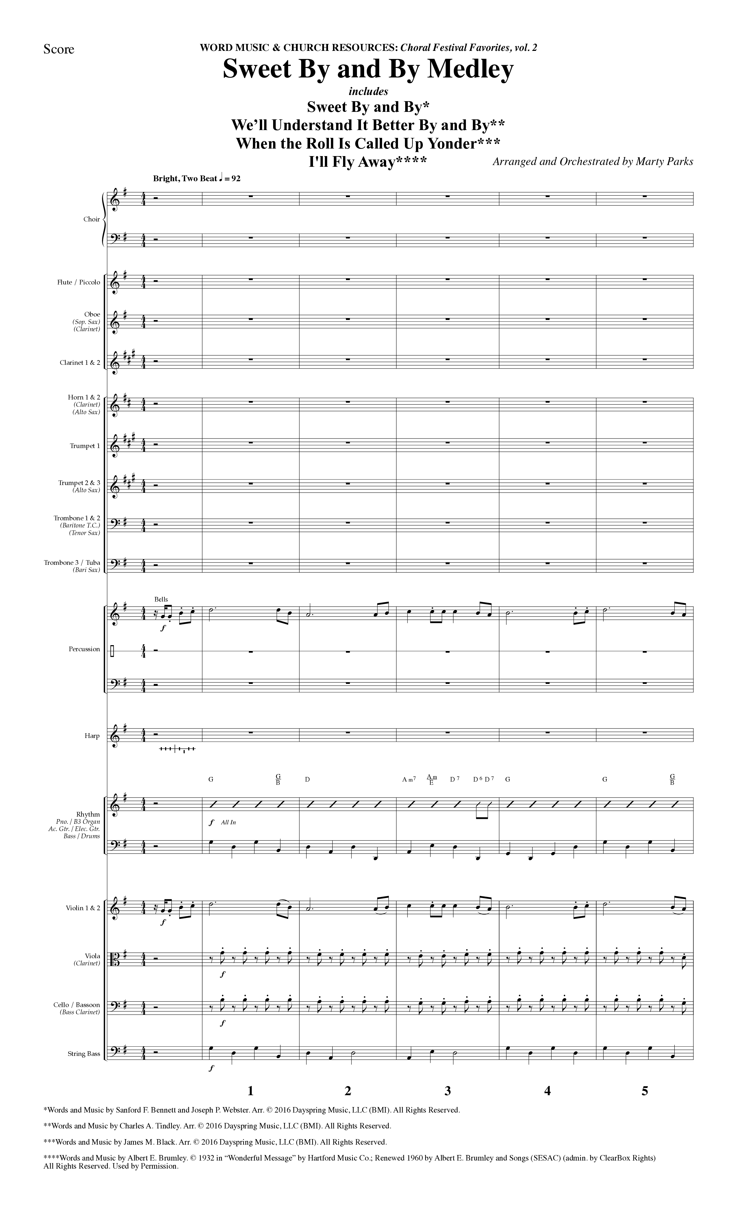 Choral Festival Favorites Vol 2 (10 Song Choral Collection) Song 9 (Orchestration) (Word Music Choral / Arr. Marty Parks)