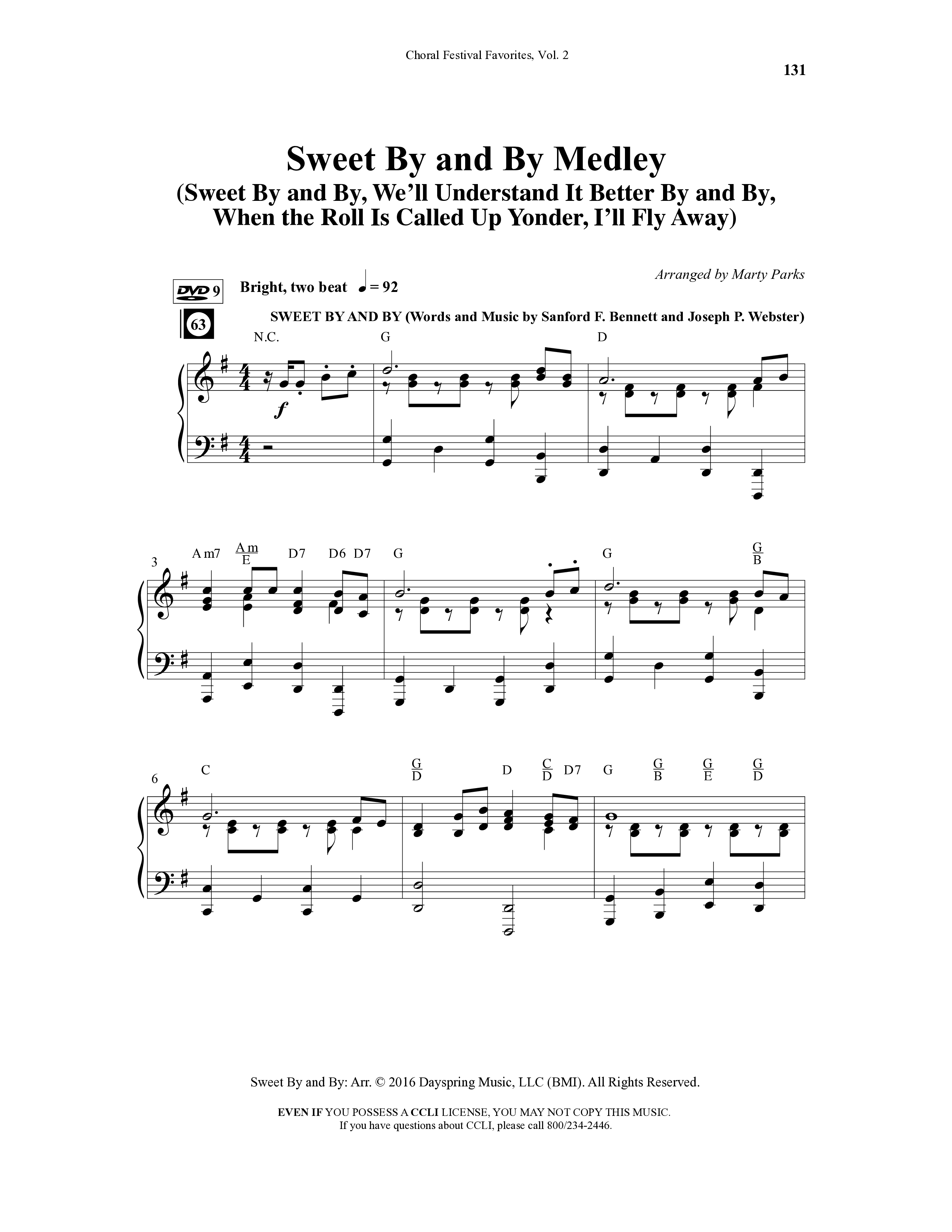 Choral Festival Favorites Vol 2 (10 Song Choral Collection) Song 9 (Piano SATB) (Word Music Choral / Arr. Marty Parks)
