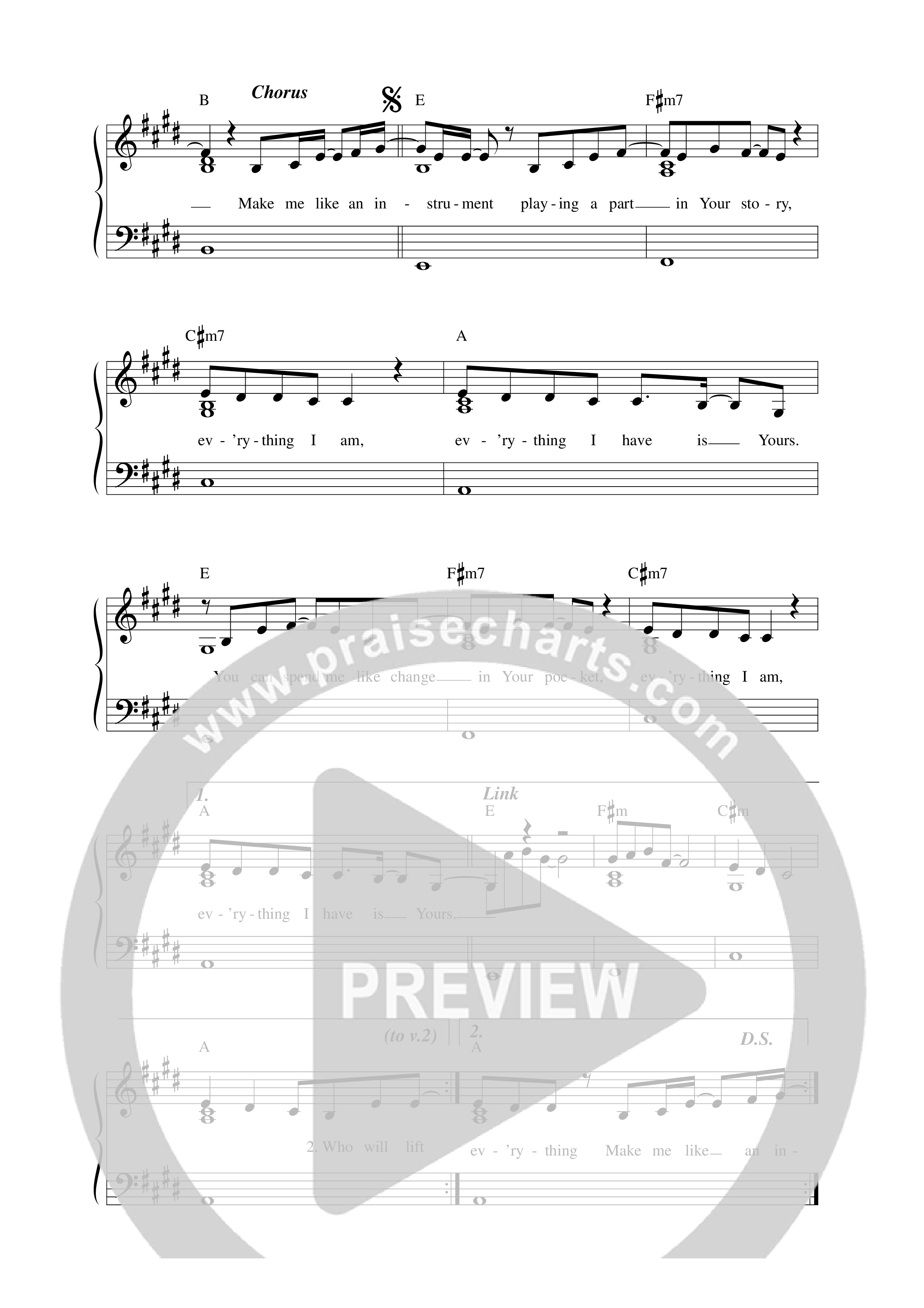 Change In Your Pocket Lead Sheet Melody (Vineyard Worship)
