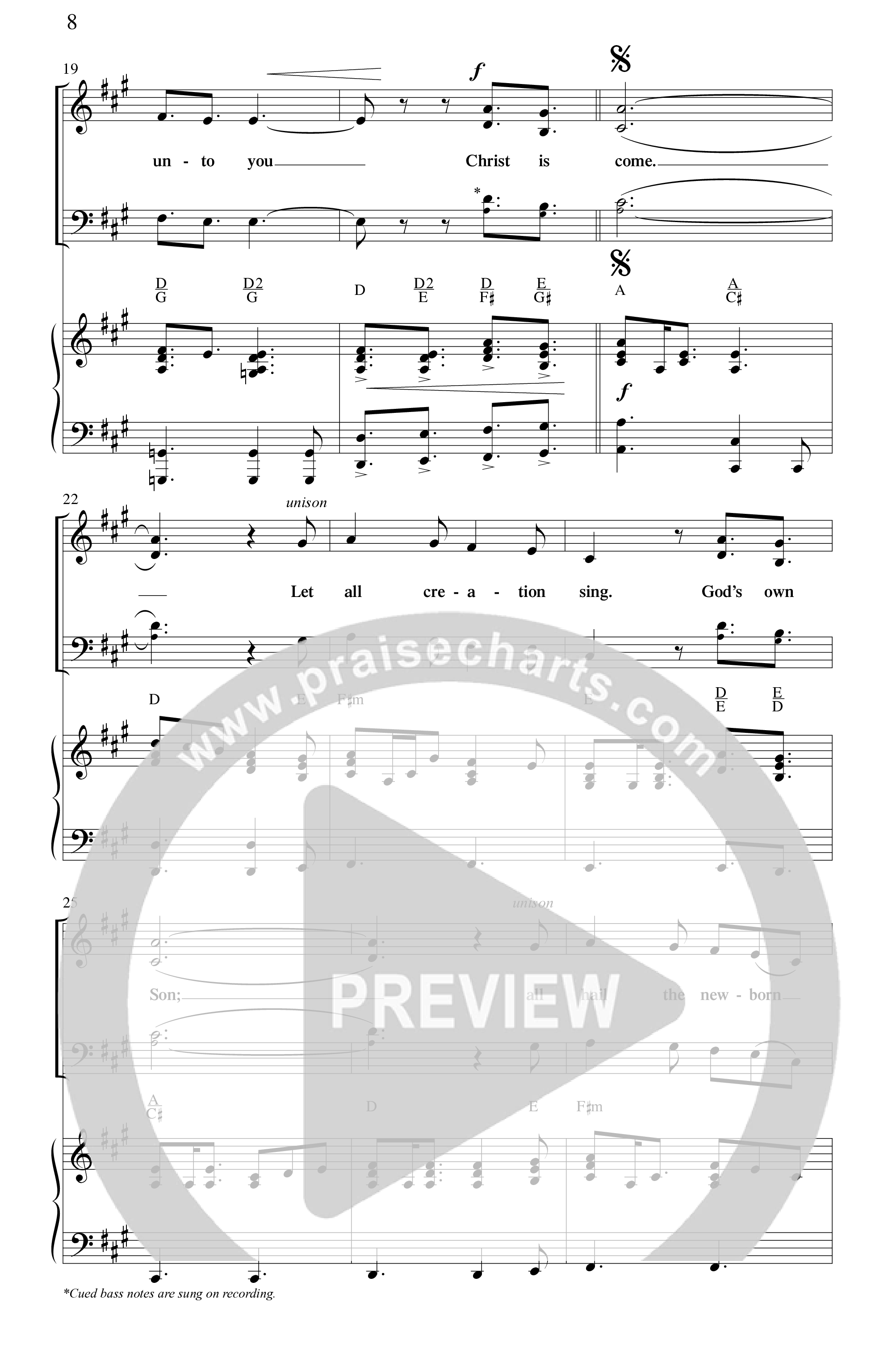 Christ Is Come (5 Song Choral Collection) Song 1 (Piano SATB) (Word Music Choral / Arr. Dave Williamson)