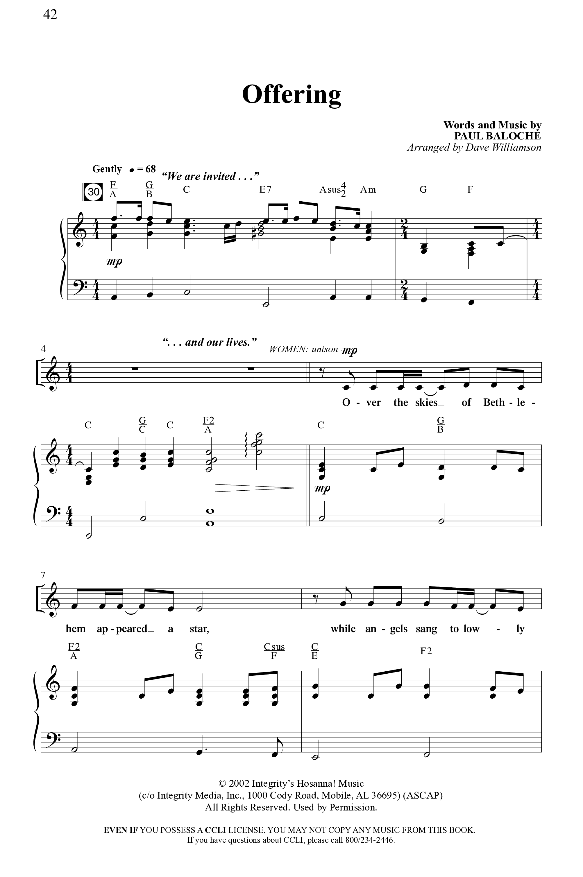 Christ Is Come (5 Song Choral Collection) Song 4 (Piano SATB) (Word Music Choral / Arr. Dave Williamson)