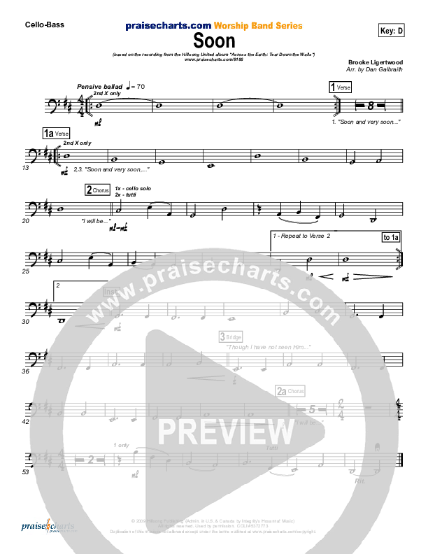 Soon Cello/Bass (Hillsong UNITED)