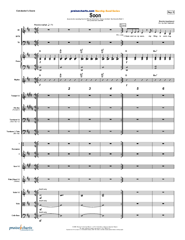 Soon Conductor's Score (Hillsong UNITED)