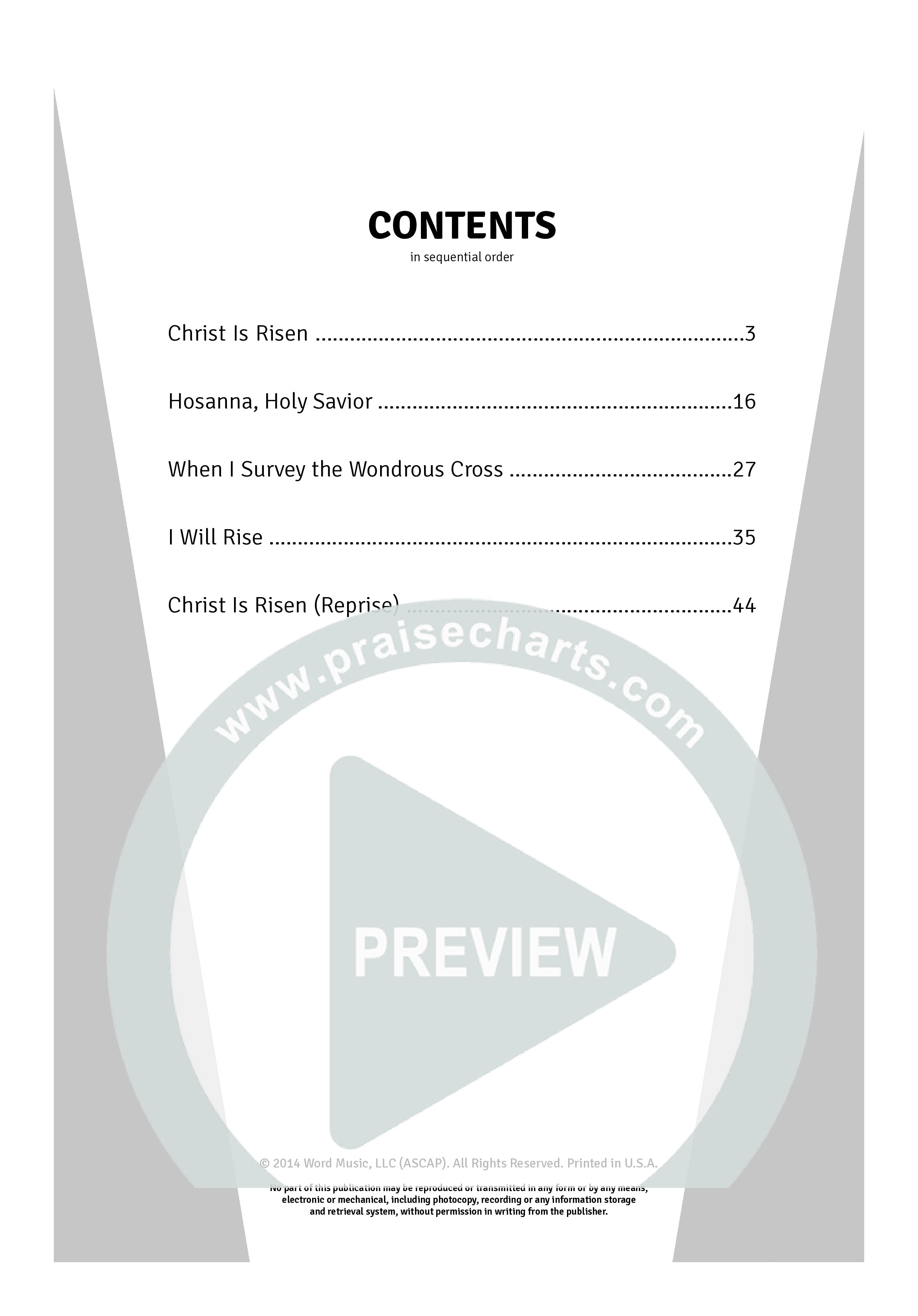 Christ Is Risen (5 Song Choral Collection) Choral Book (Word Music Choral)