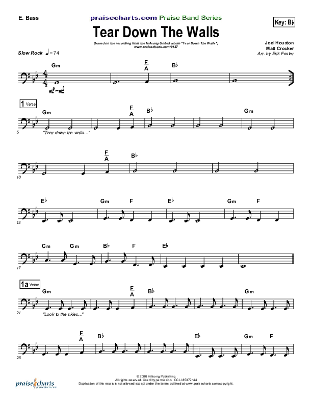 Tear Down The Walls Bass Guitar (Hillsong UNITED)