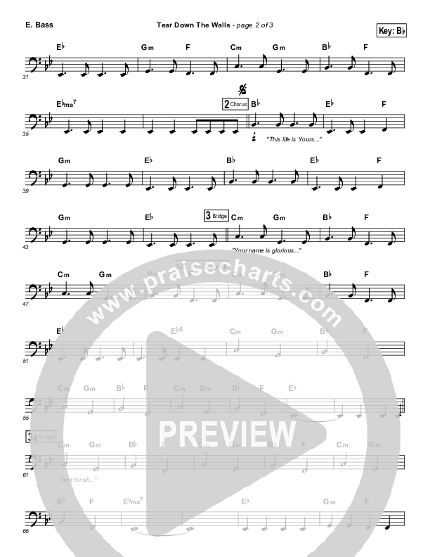 Tear Down The Walls Bass Guitar (Hillsong UNITED)