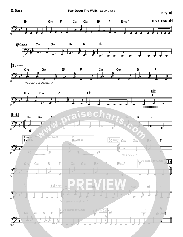 Tear Down The Walls Bass Guitar (Hillsong UNITED)