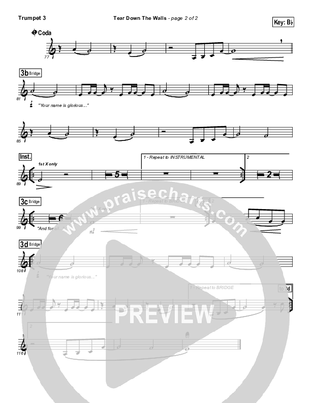 Tear Down The Walls Trumpet 3 (Hillsong UNITED)