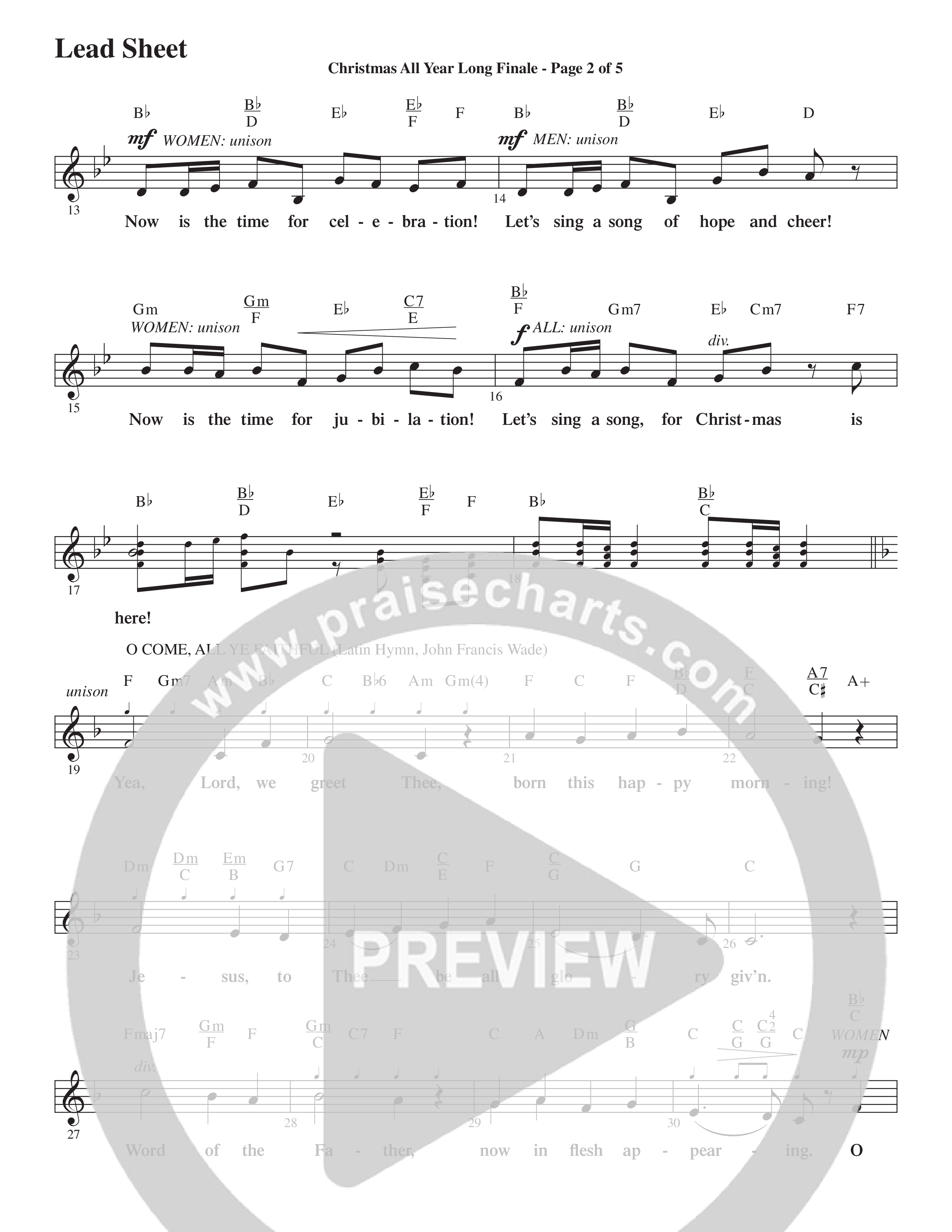 Christmas All Year Long (10 Song Choral Collection) Song 10 (Lead & Chords) (Word Music Choral / Arr. Marty Parks)