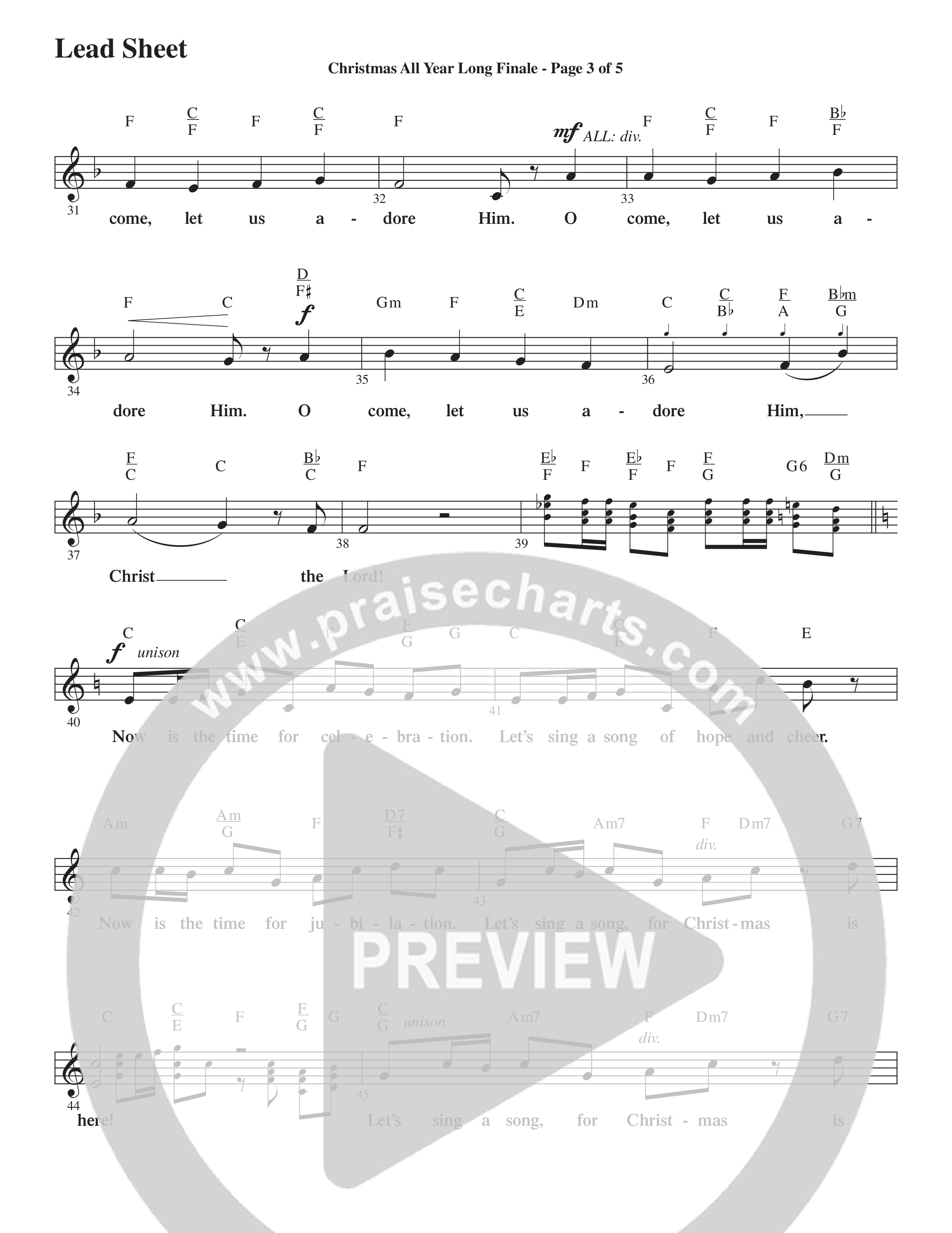 Christmas All Year Long (10 Song Choral Collection) Song 10 (Lead & Chords) (Word Music Choral / Arr. Marty Parks)
