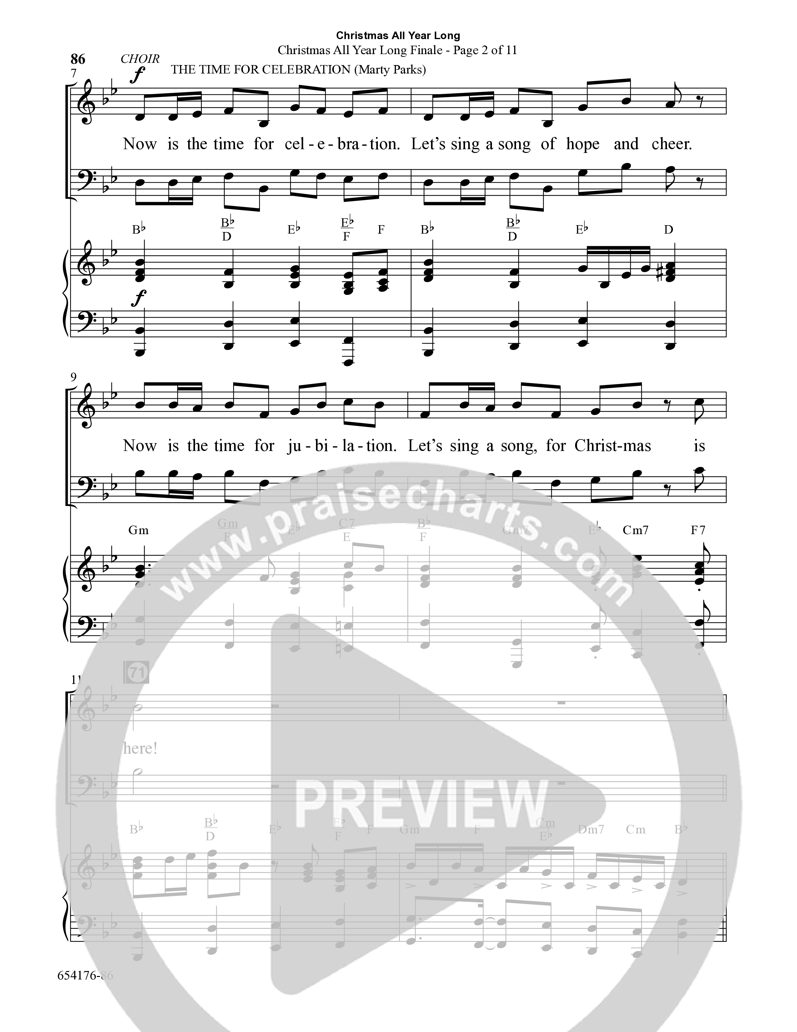 Christmas All Year Long (10 Song Choral Collection) Song 10 (Piano SATB) (Word Music Choral / Arr. Marty Parks)