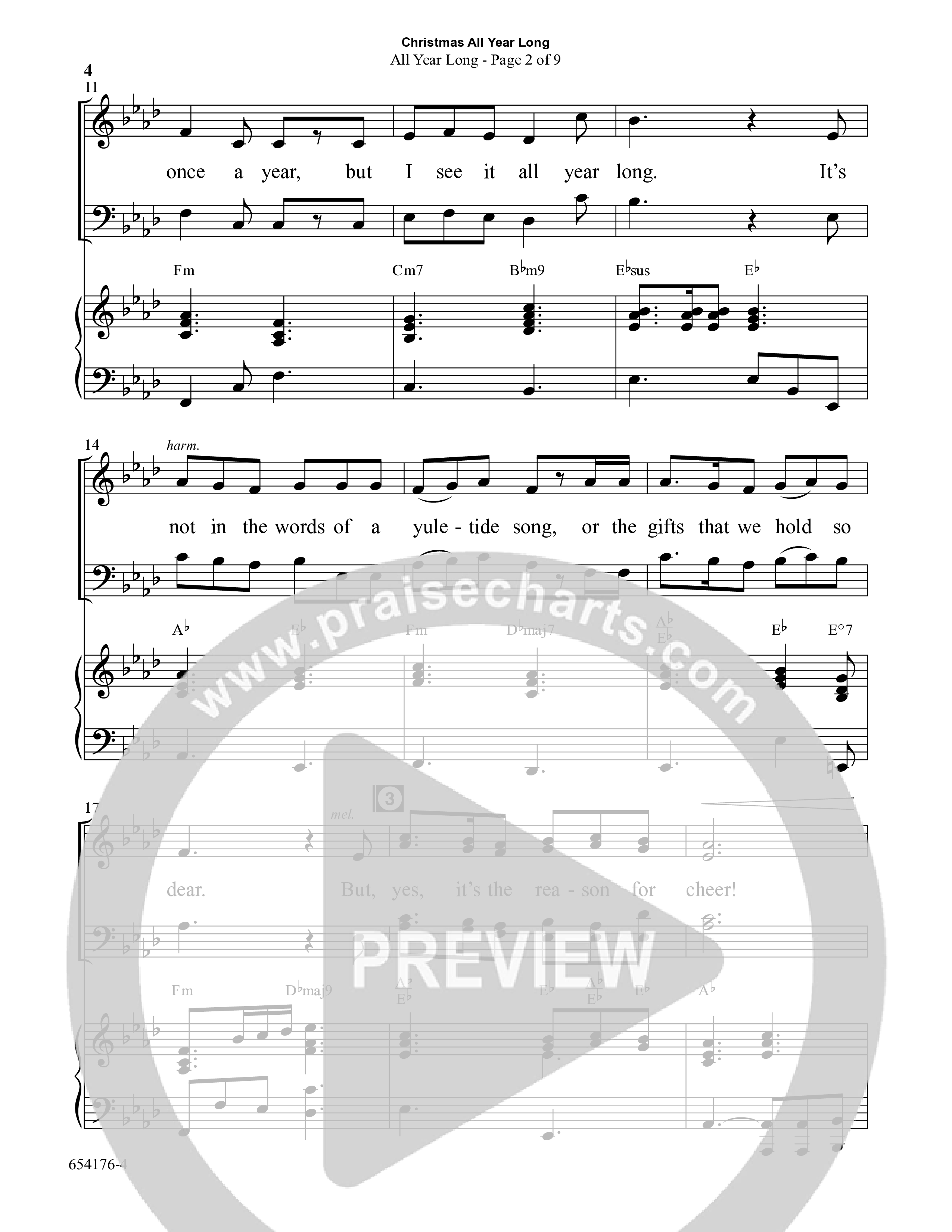 Christmas All Year Long (10 Song Choral Collection) Song 1 (Piano SATB) (Word Music Choral / Arr. Marty Parks)