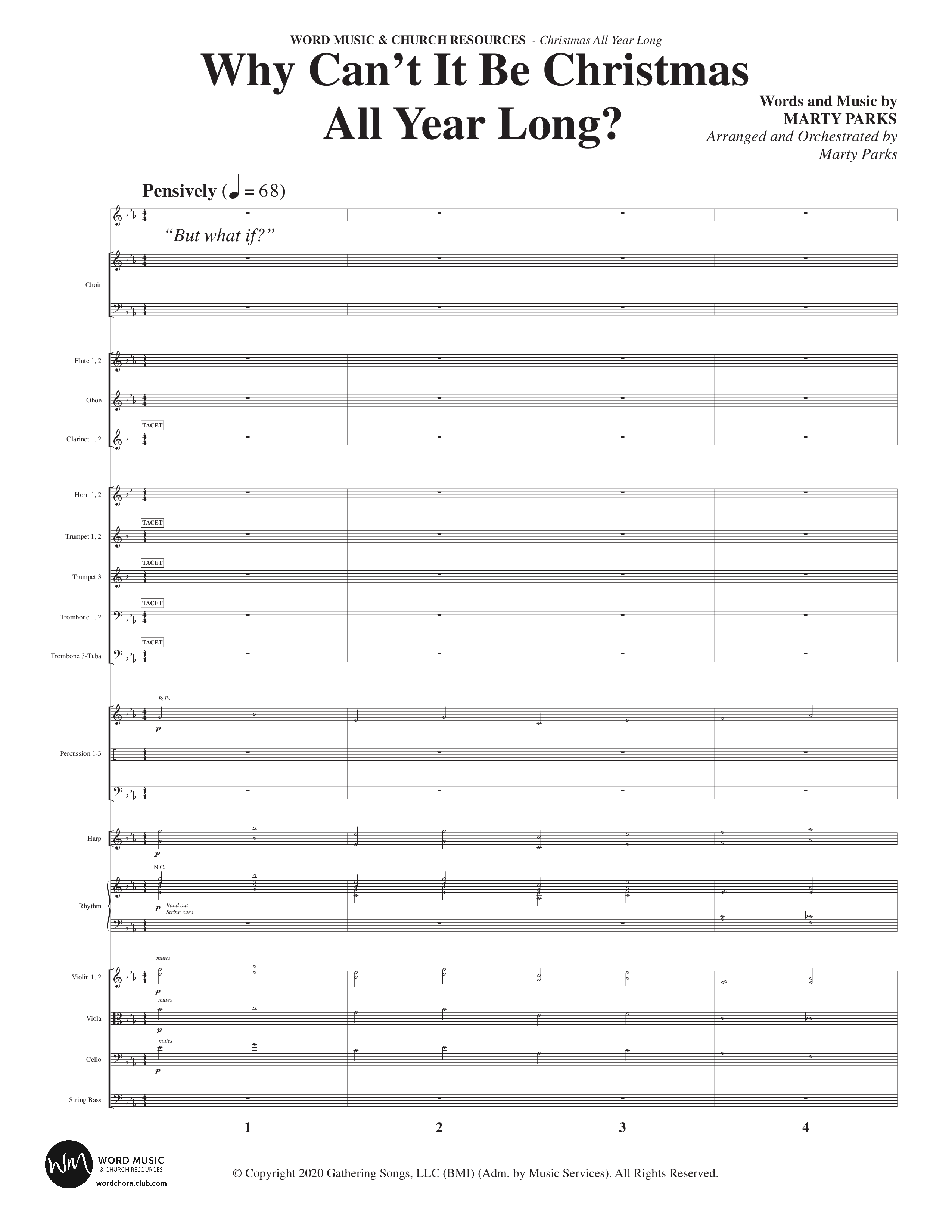 Christmas All Year Long (10 Song Choral Collection) Song 2 (Orchestration) (Word Music Choral / Arr. Marty Parks)