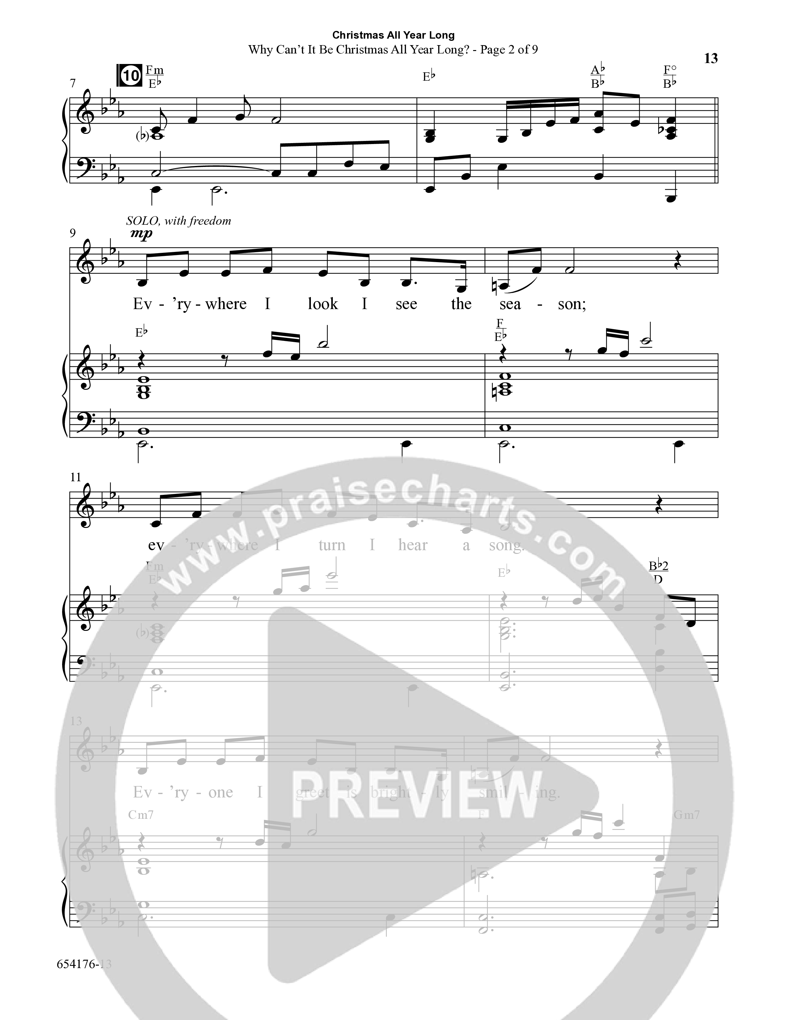 Christmas All Year Long (10 Song Choral Collection) Song 2 (Piano SATB) (Word Music Choral / Arr. Marty Parks)