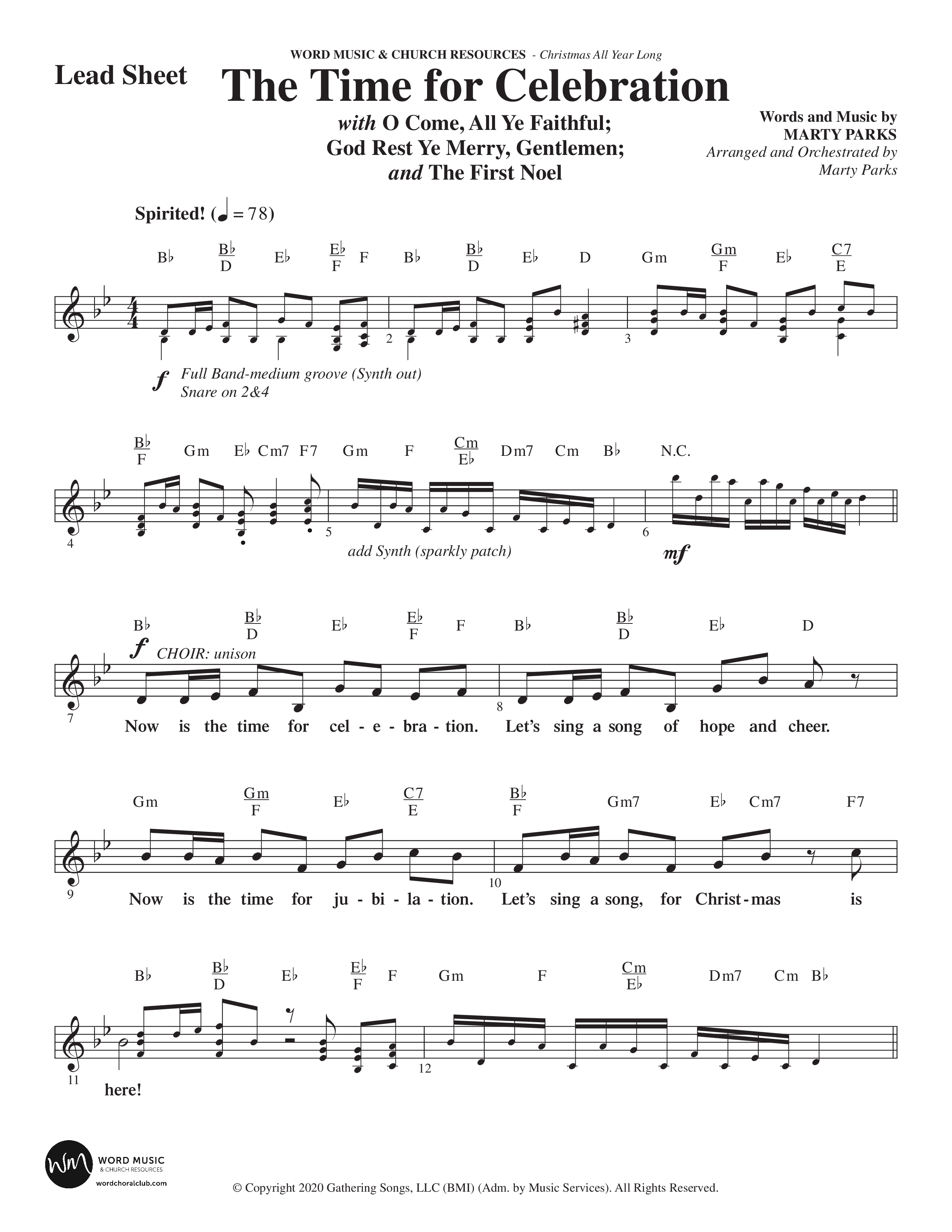 Christmas All Year Long (10 Song Choral Collection) Song 3 (Lead & Chords) (Word Music Choral / Arr. Marty Parks)