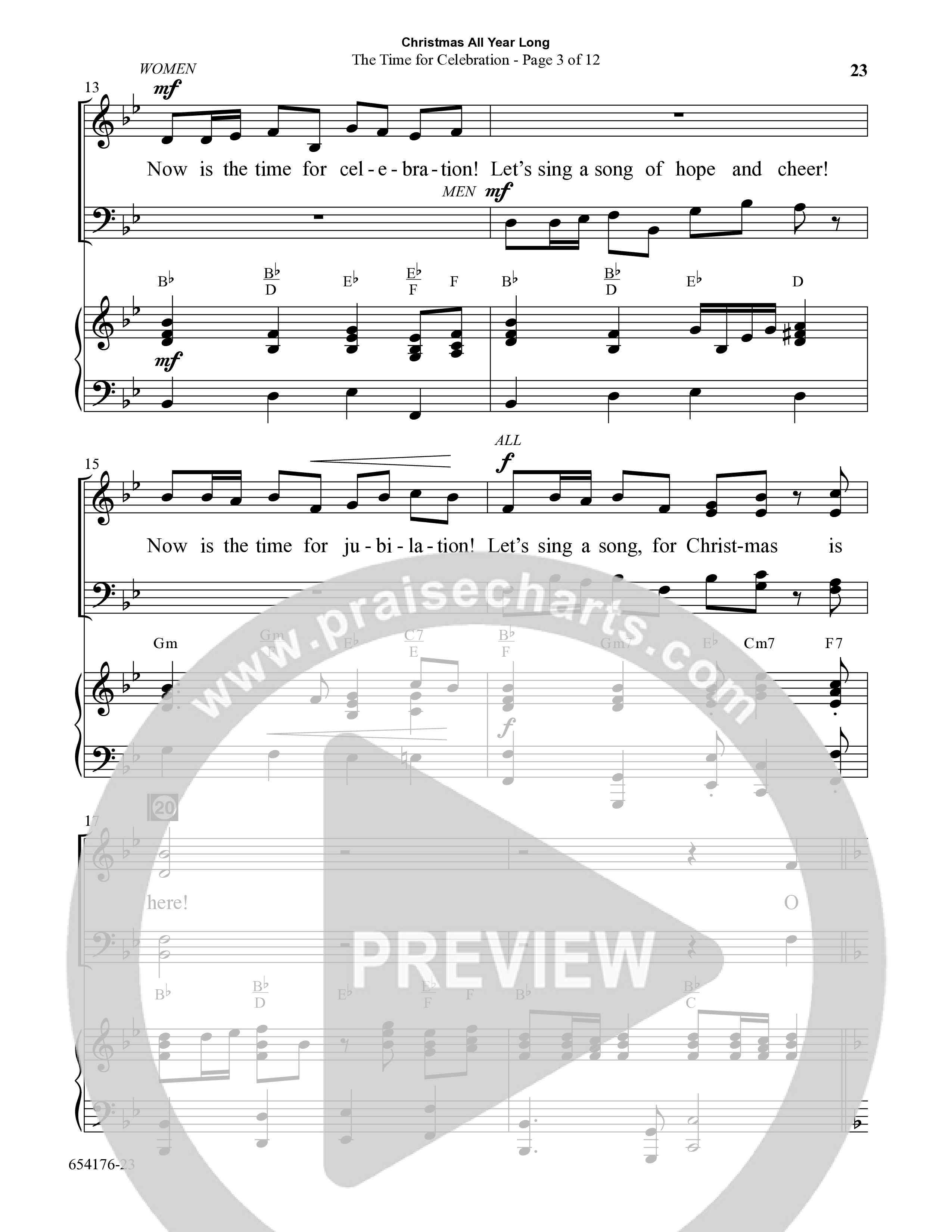 Christmas All Year Long (10 Song Choral Collection) Song 3 (Piano SATB) (Word Music Choral / Arr. Marty Parks)