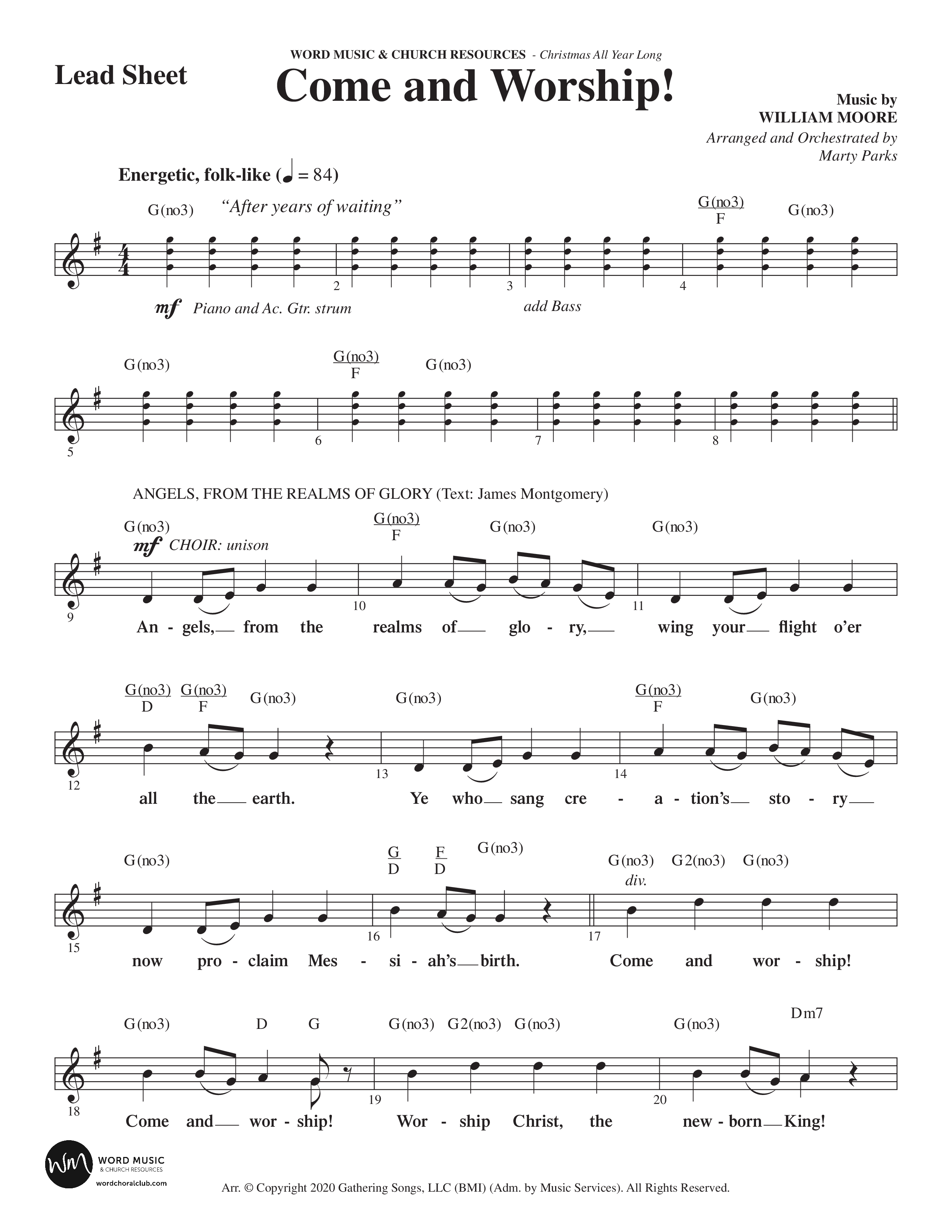 Christmas All Year Long (10 Song Choral Collection) Song 4 (Lead & Chords) (Word Music Choral / Arr. Marty Parks)