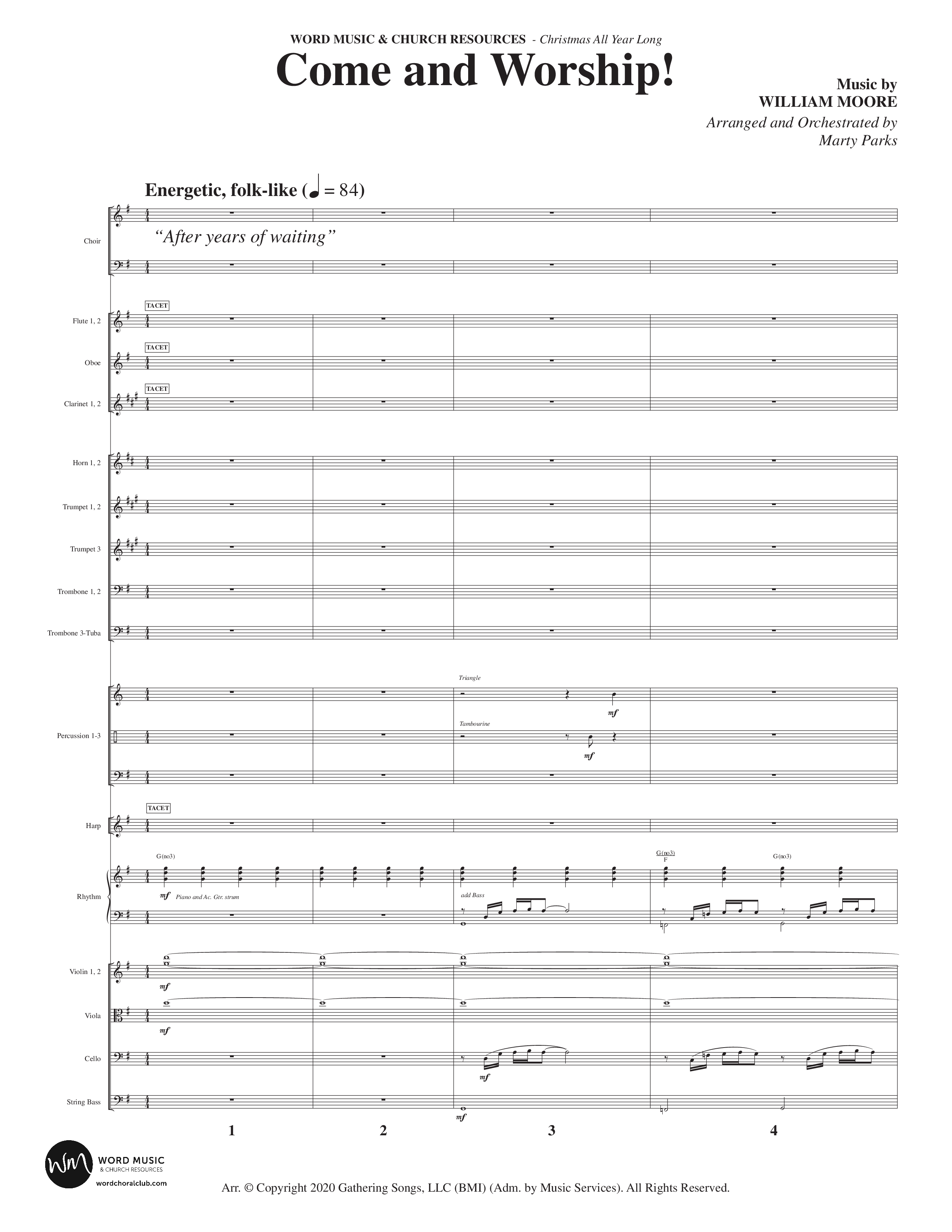 Christmas All Year Long (10 Song Choral Collection) Song 4 (Orchestration) (Word Music Choral / Arr. Marty Parks)