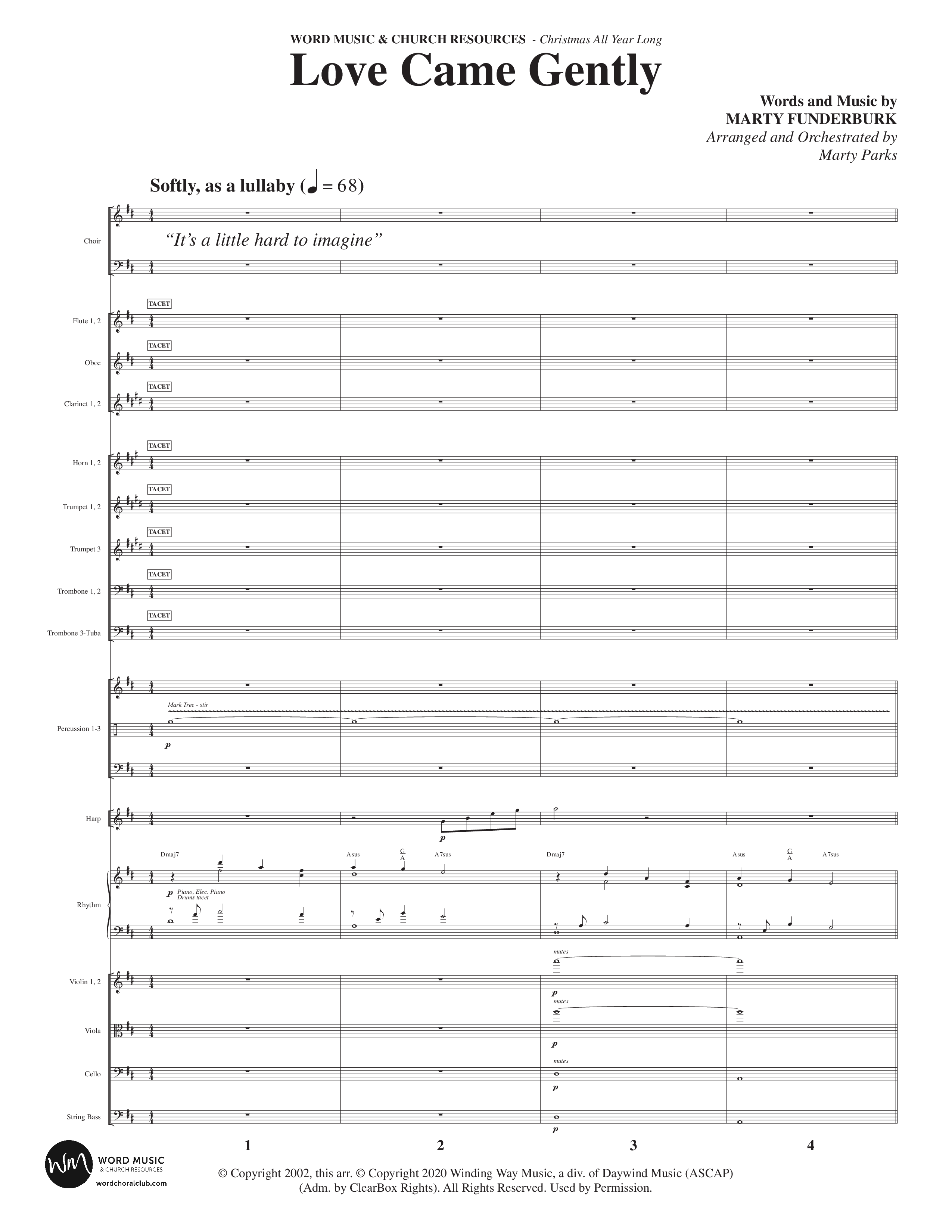 Christmas All Year Long (10 Song Choral Collection) Song 5 (Orchestration) (Word Music Choral / Arr. Marty Parks)