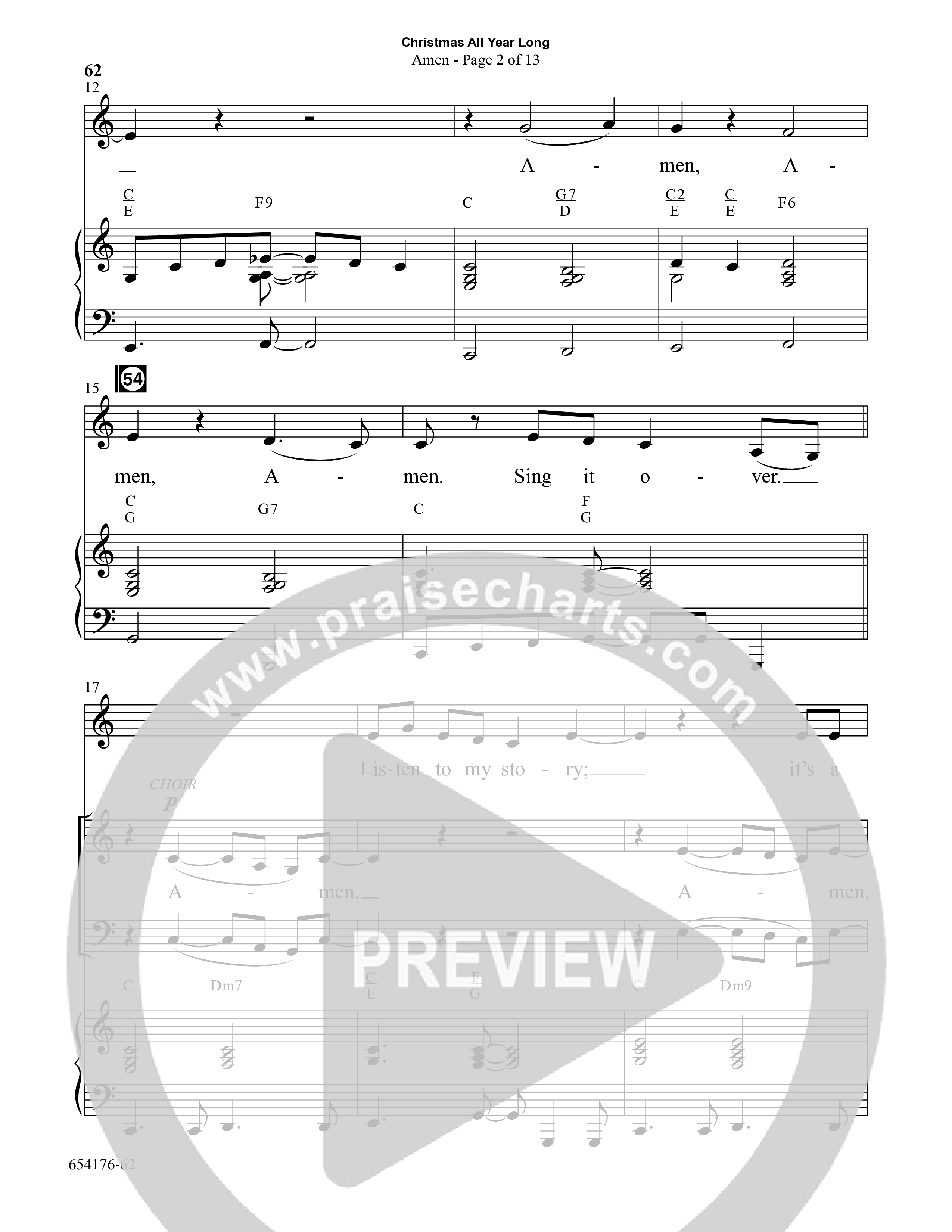 Christmas All Year Long (10 Song Choral Collection) Song 7 (Piano SATB) (Word Music Choral / Arr. Marty Parks)