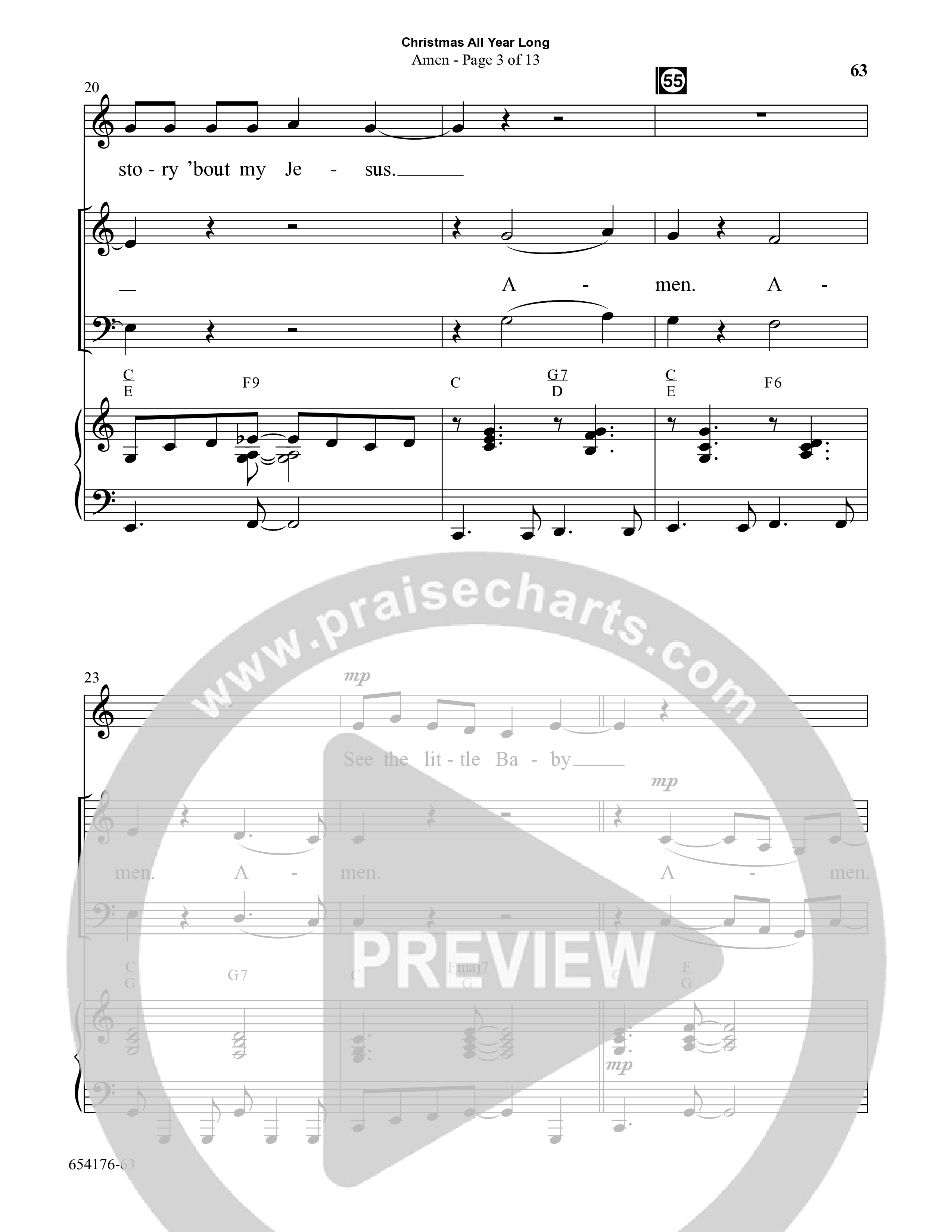 Christmas All Year Long (10 Song Choral Collection) Song 7 (Piano SATB) (Word Music Choral / Arr. Marty Parks)