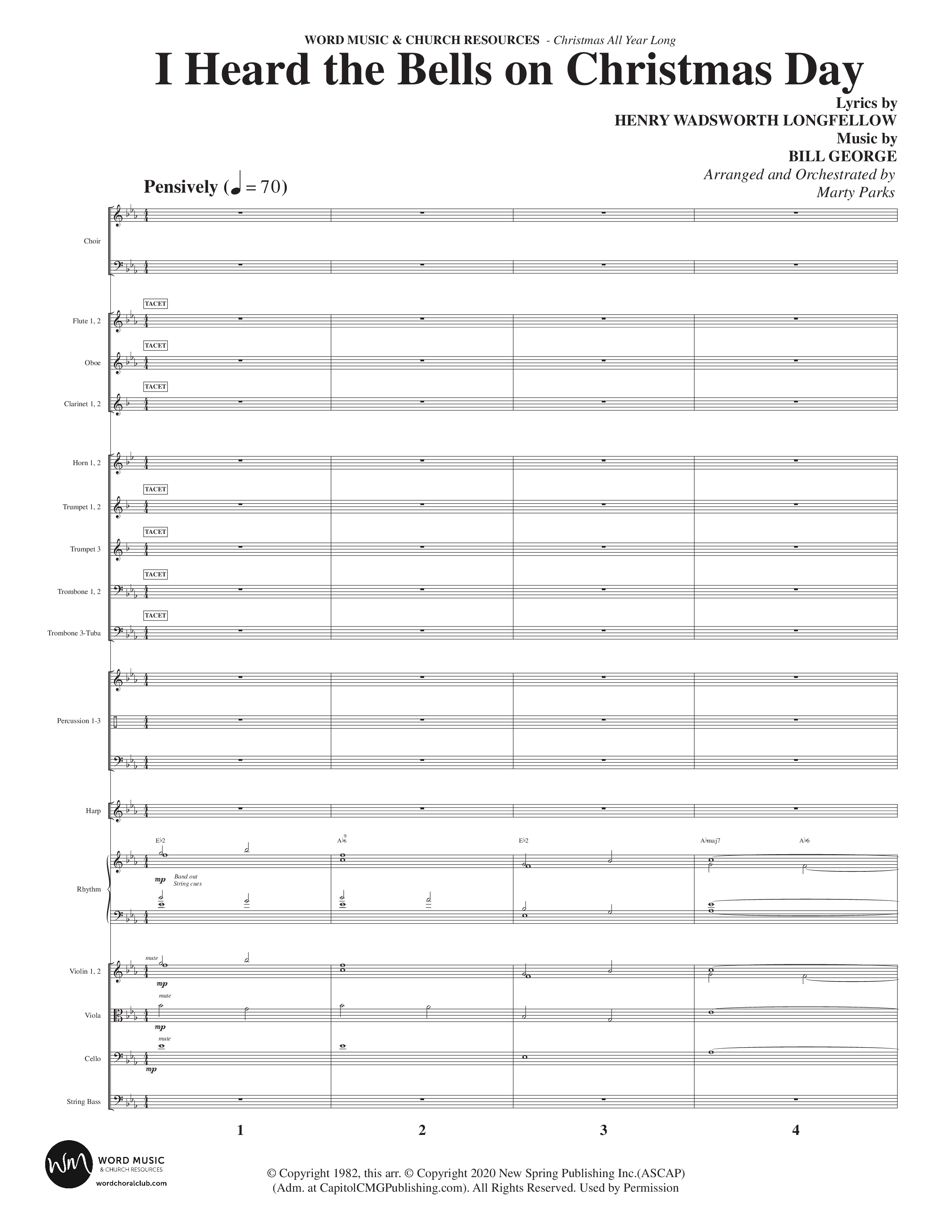 Christmas All Year Long (10 Song Choral Collection) Song 8 (Orchestration) (Word Music Choral / Arr. Marty Parks)