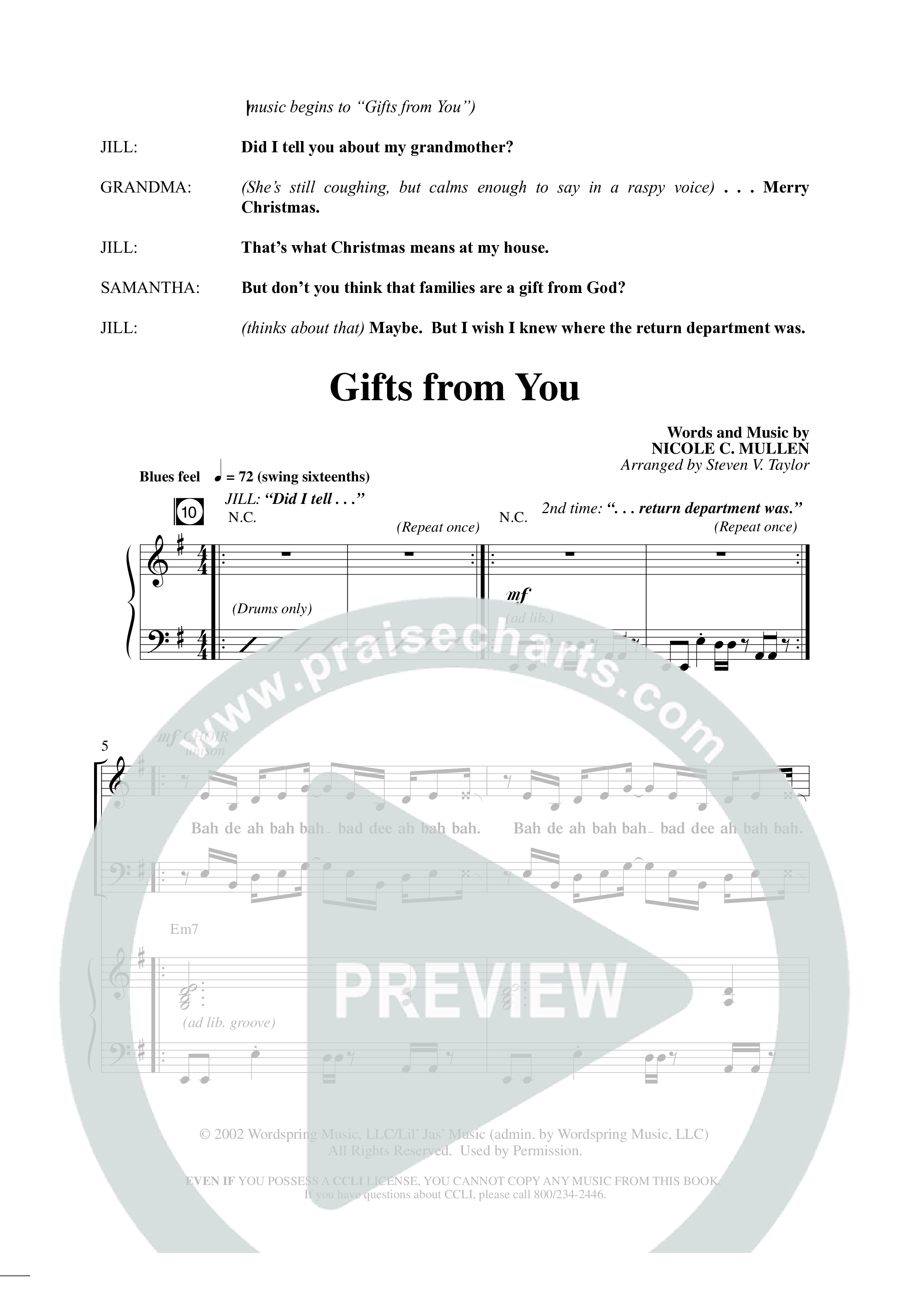 Christmas Conversation ( 11 Song Choral Collection) Song 12 (Piano SATB) (Word Music Choral / Arr. Steven Taylor)