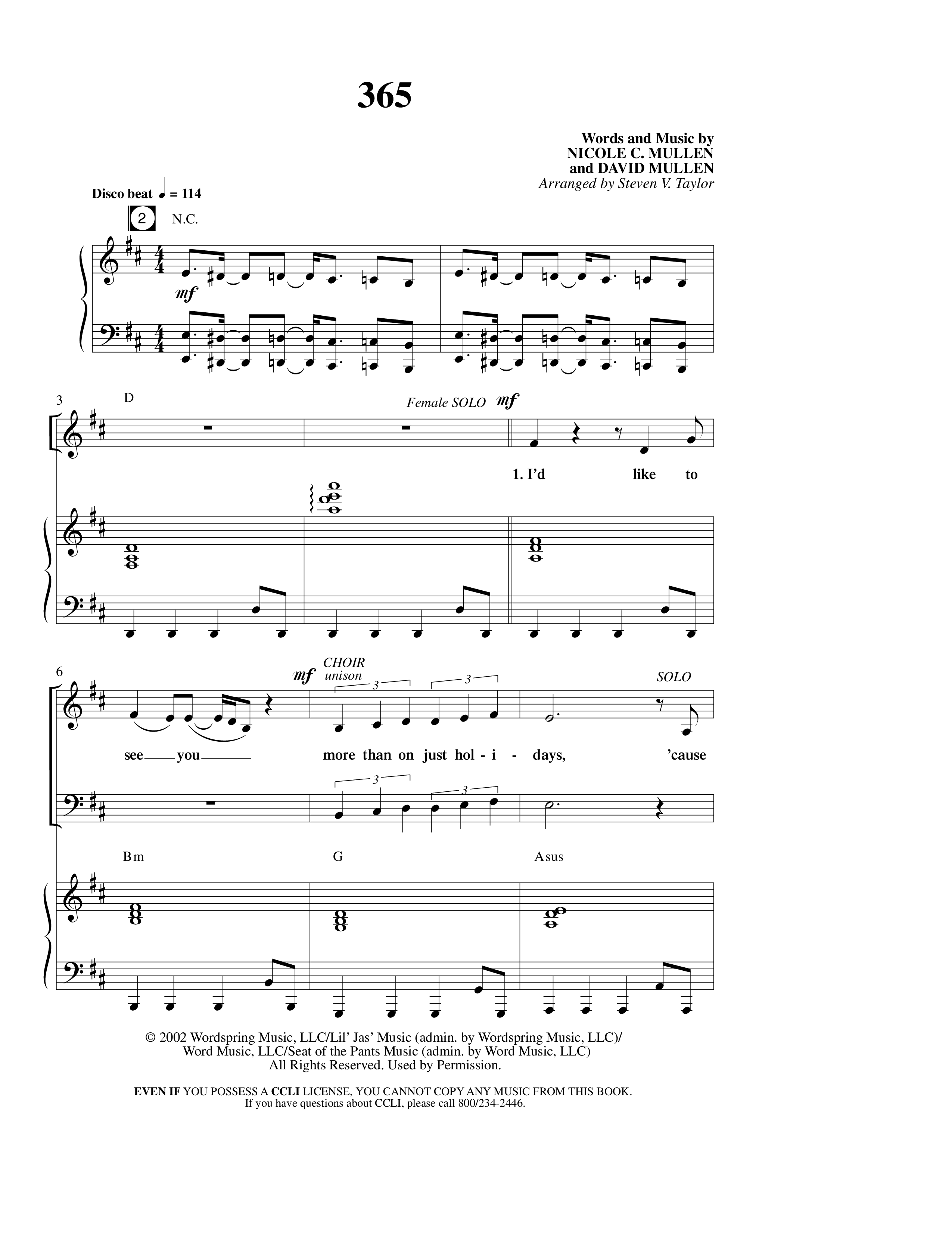 Christmas Conversation ( 11 Song Choral Collection) Song 1 (Piano SATB) (Word Music Choral / Arr. Steven Taylor)