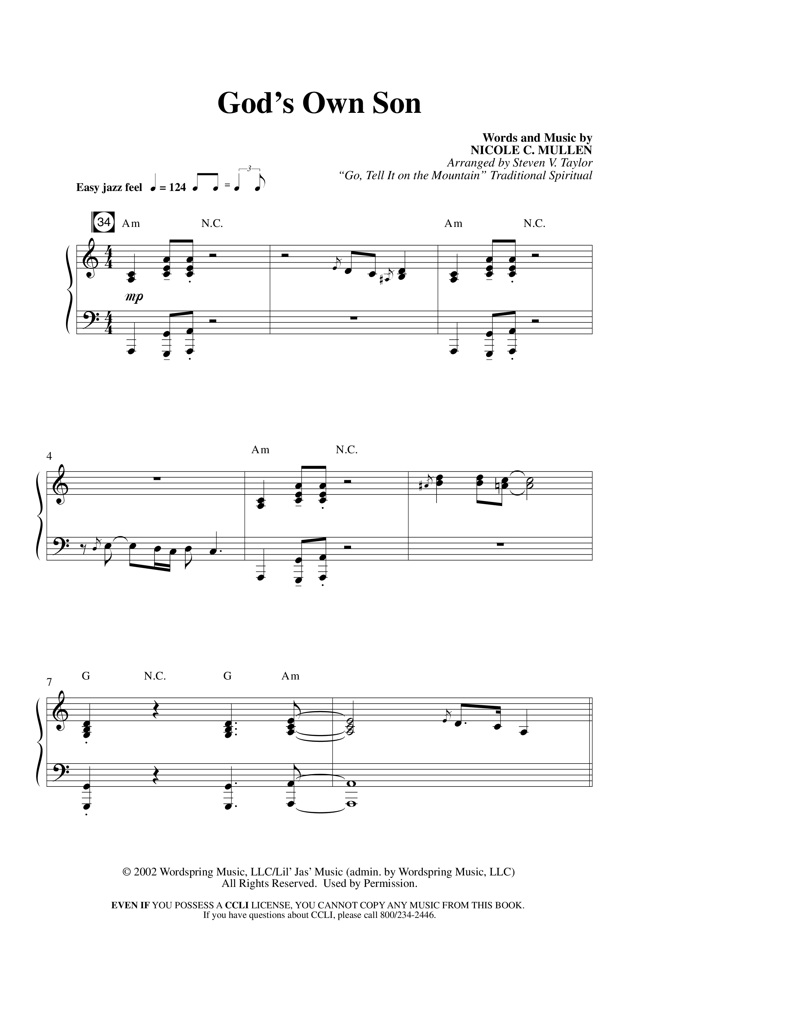 Christmas Conversation ( 11 Song Choral Collection) Song 6 (Piano SATB) (Word Music Choral / Arr. Steven Taylor)