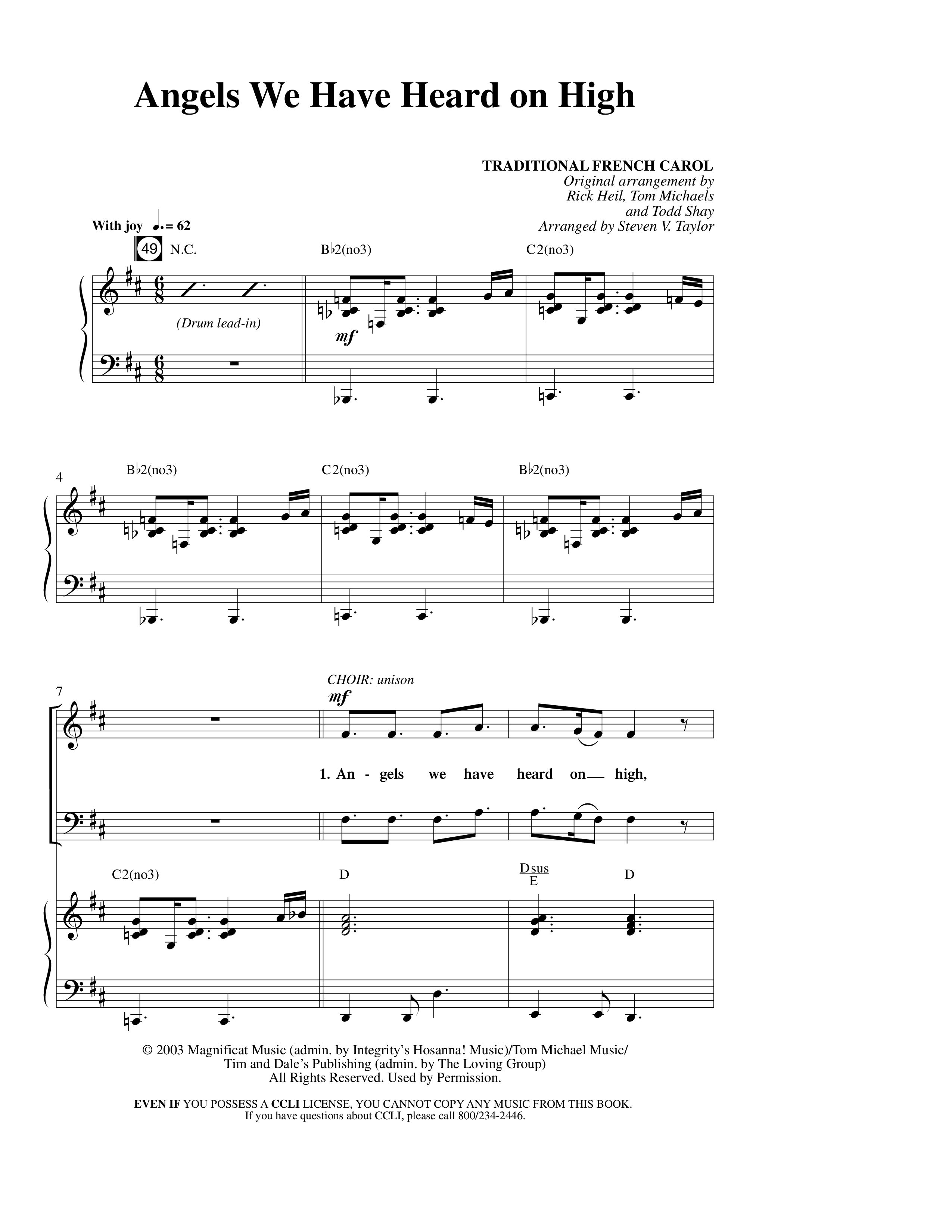 Christmas Conversation ( 11 Song Choral Collection) Song 9 (Piano SATB) (Word Music Choral / Arr. Steven Taylor)