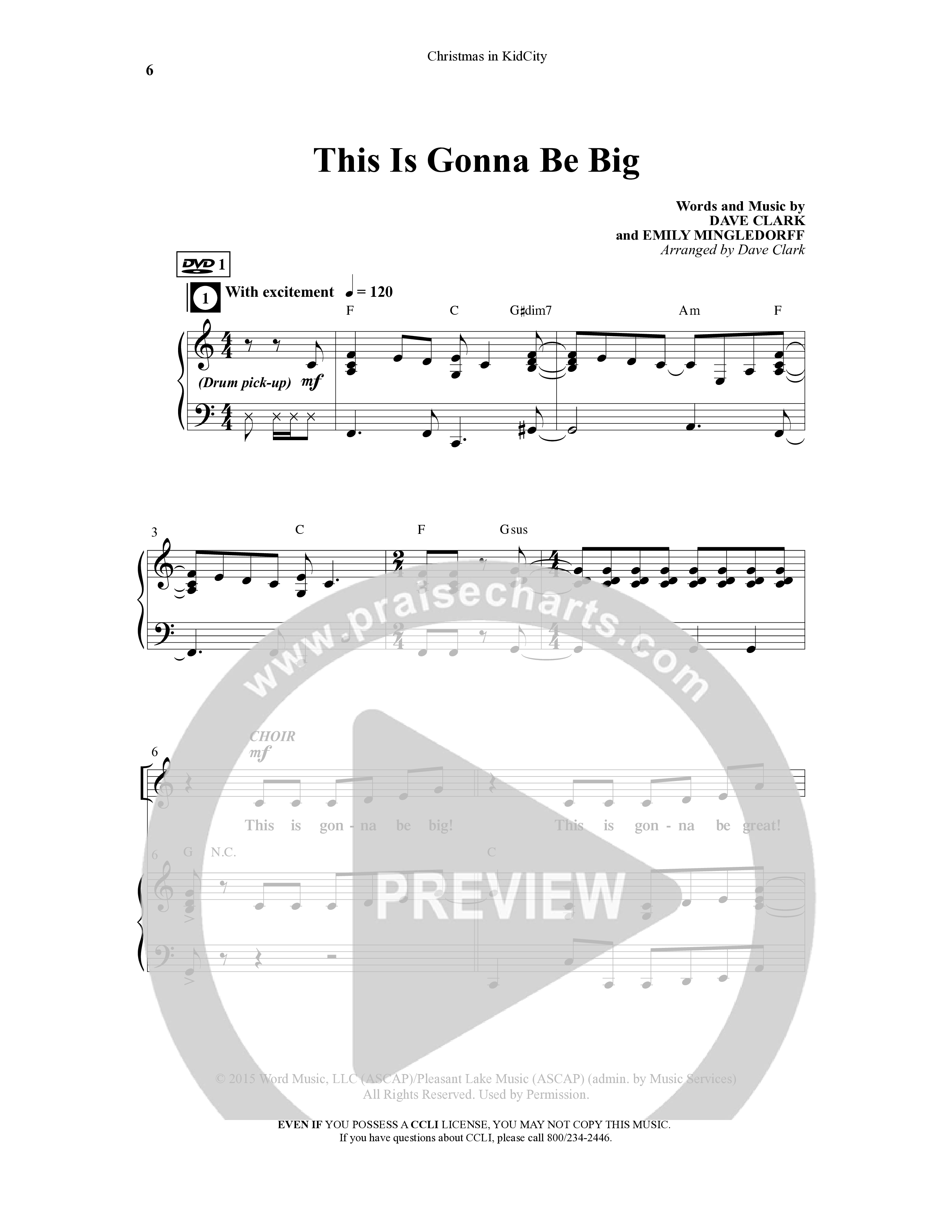 Christmas In KidCity (6 Song Choral Collection) Song 1 (Piano SATB) (WordKidz / Arr. Dave Clark)