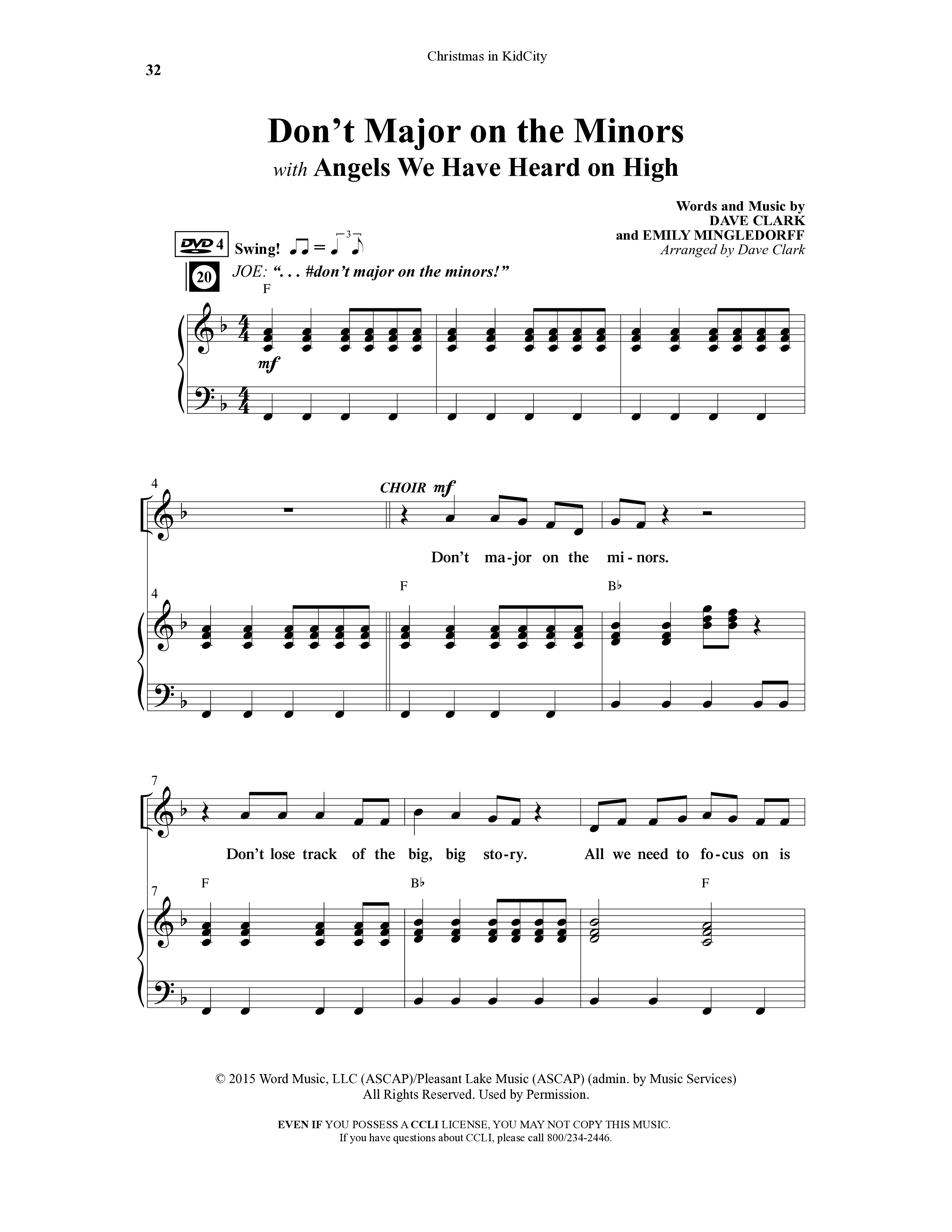 Christmas In KidCity (6 Song Choral Collection) Song 4 (Piano SATB) (WordKidz / Arr. Dave Clark)