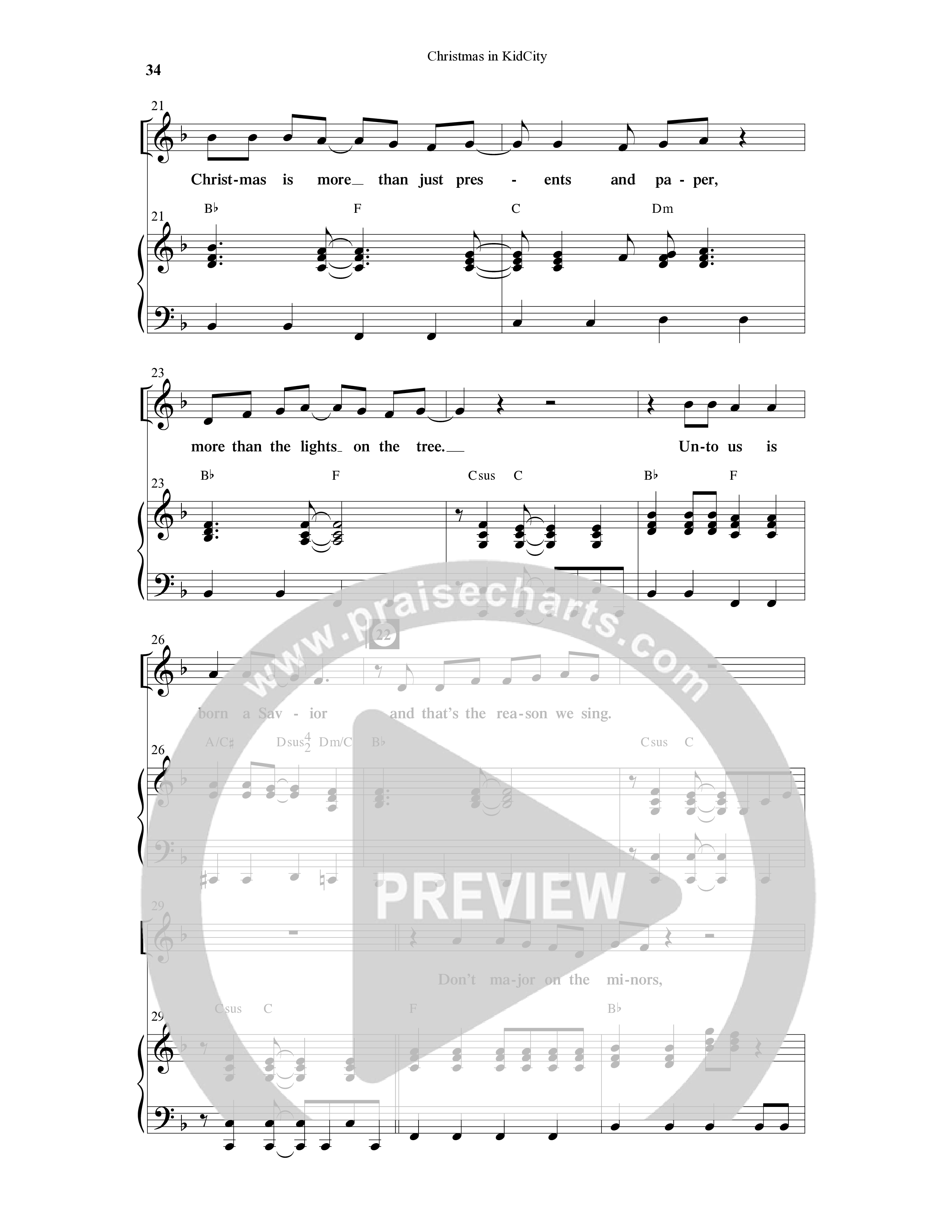 Christmas In KidCity (6 Song Choral Collection) Song 4 (Piano SATB) (WordKidz / Arr. Dave Clark)