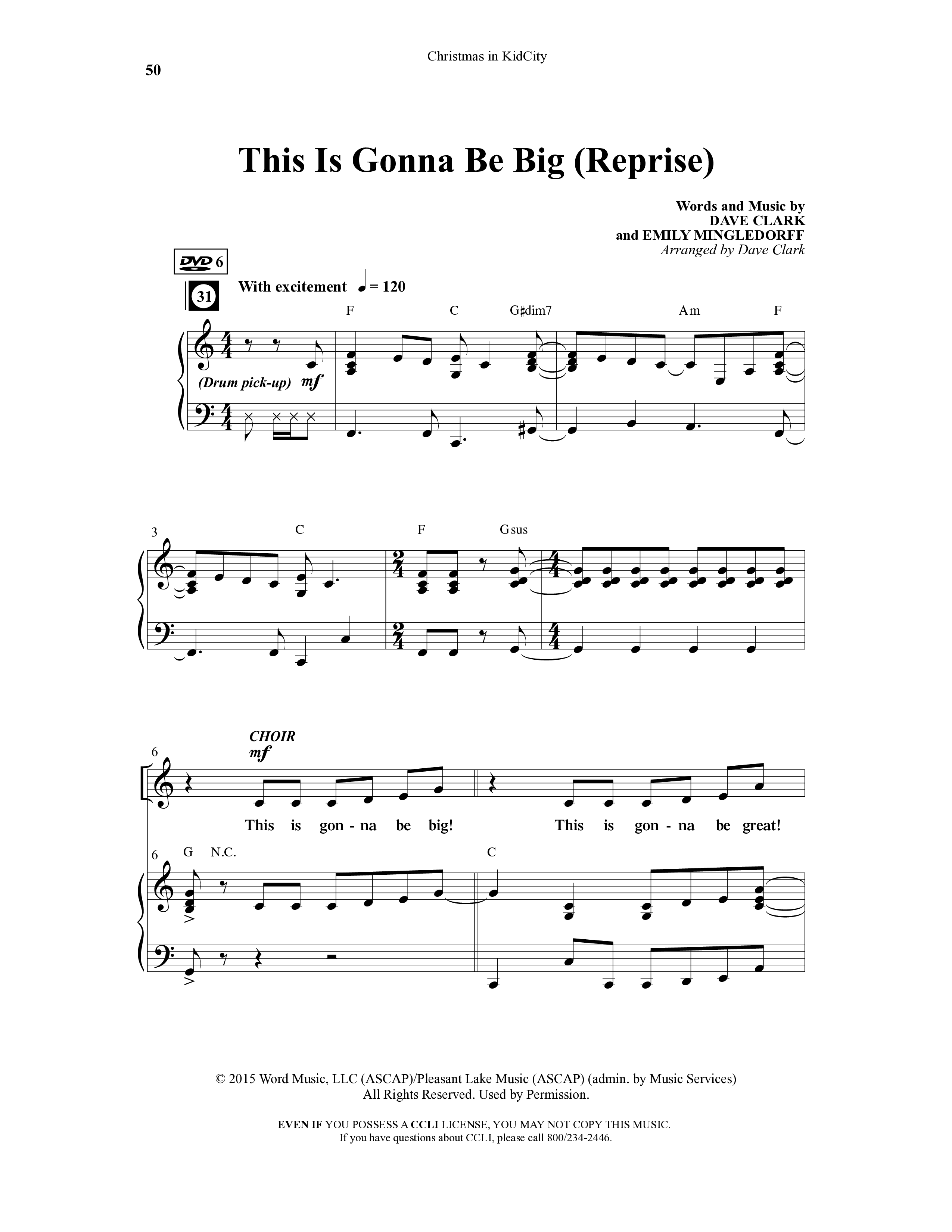Christmas In KidCity (6 Song Choral Collection) Song 6 (Piano SATB) (WordKidz / Arr. Dave Clark)