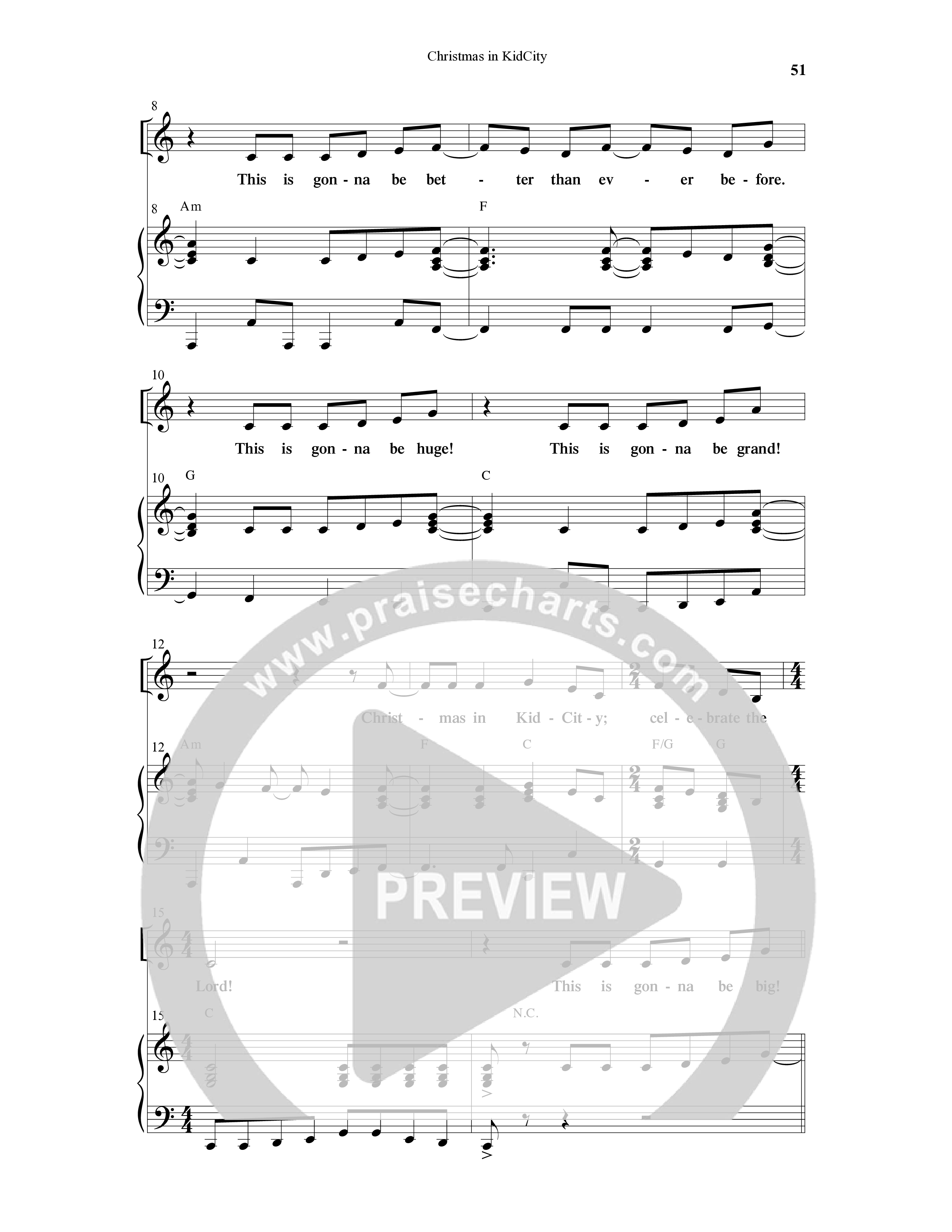 Christmas In KidCity (6 Song Choral Collection) Song 6 (Piano SATB) (WordKidz / Arr. Dave Clark)