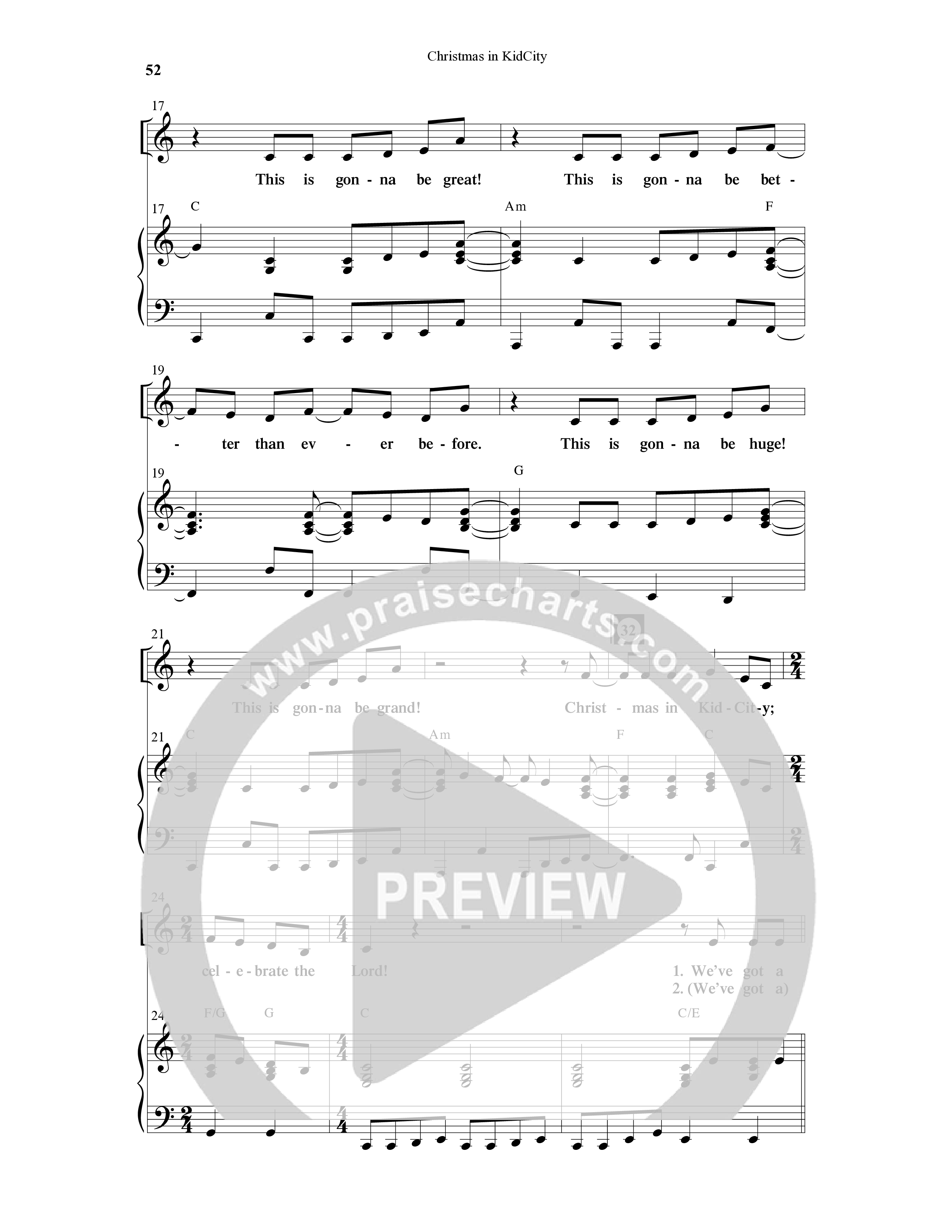Christmas In KidCity (6 Song Choral Collection) Song 6 (Piano SATB) (WordKidz / Arr. Dave Clark)