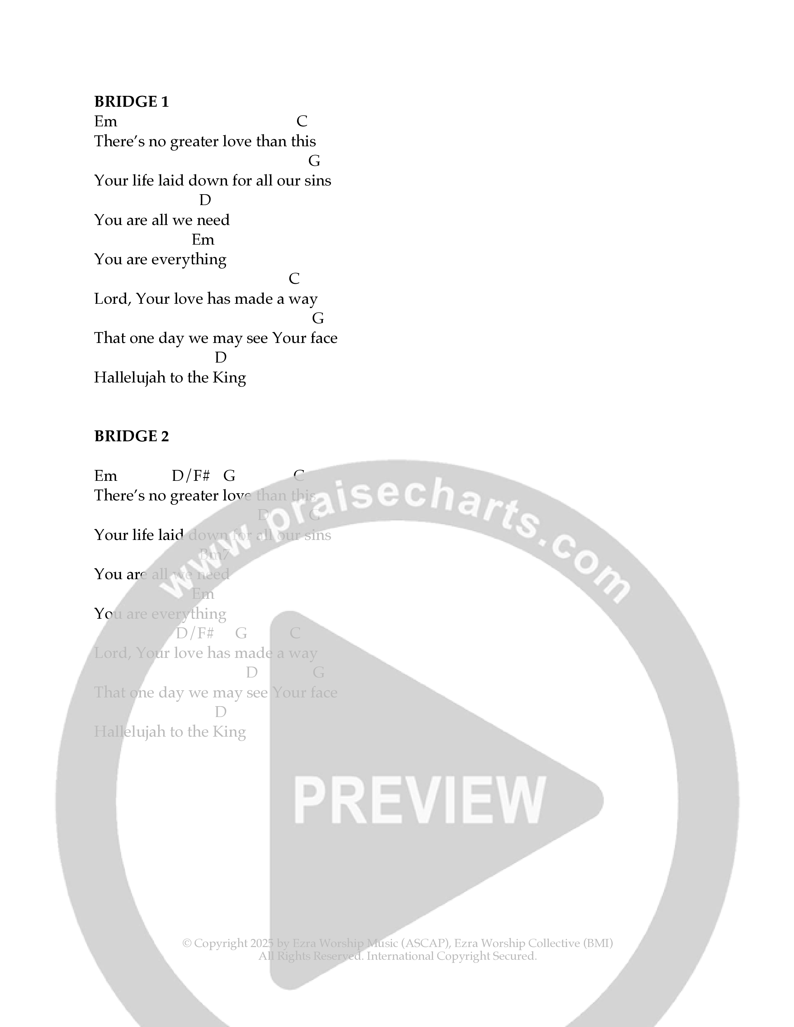 Beautiful Love Chord Chart (Ezra Worship Initiative / Taylor Jones)