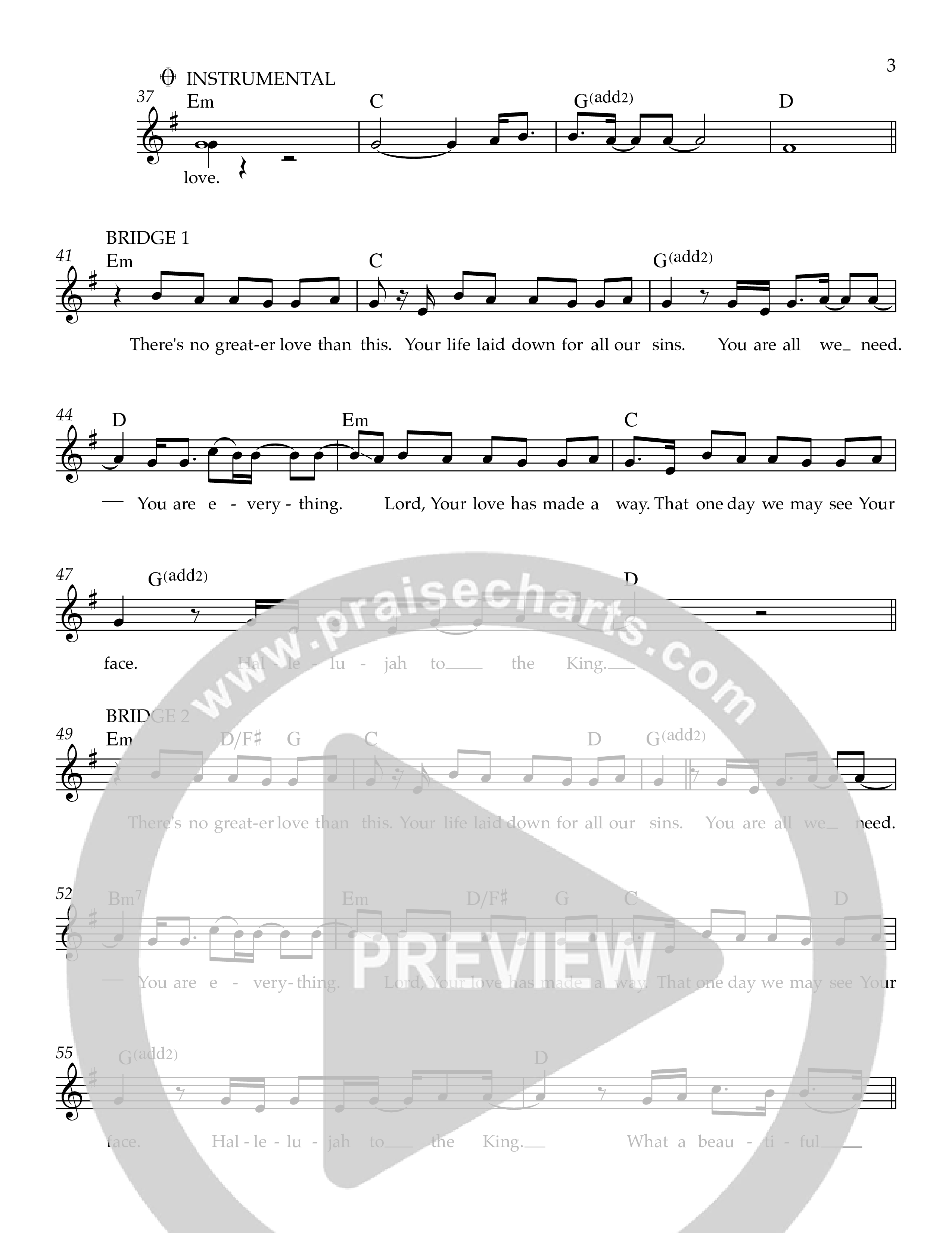 Beautiful Love Lead Sheet Melody (Ezra Worship Initiative / Taylor Jones)
