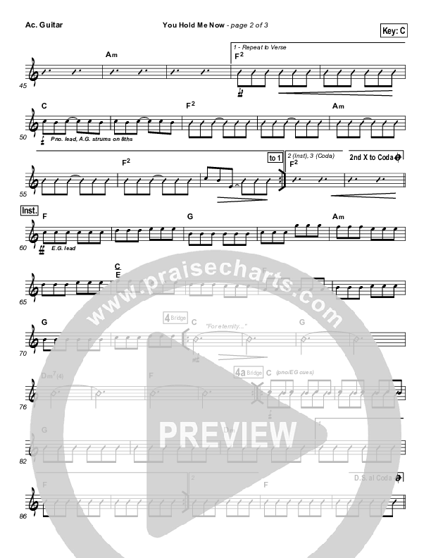 You Hold Me Now Acoustic Guitar (Hillsong UNITED)